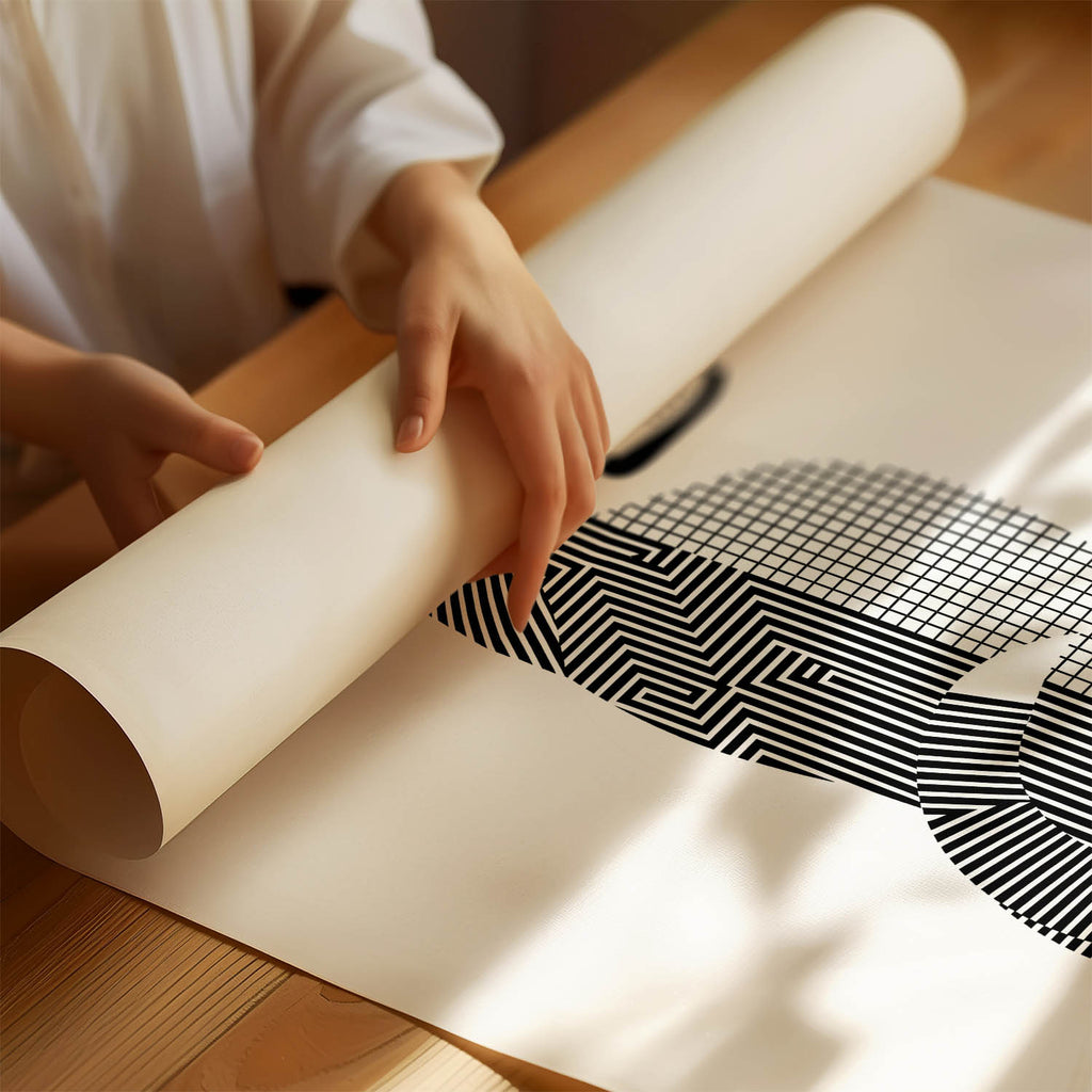 Norwegian Elkhound Geometric Line Art mockup