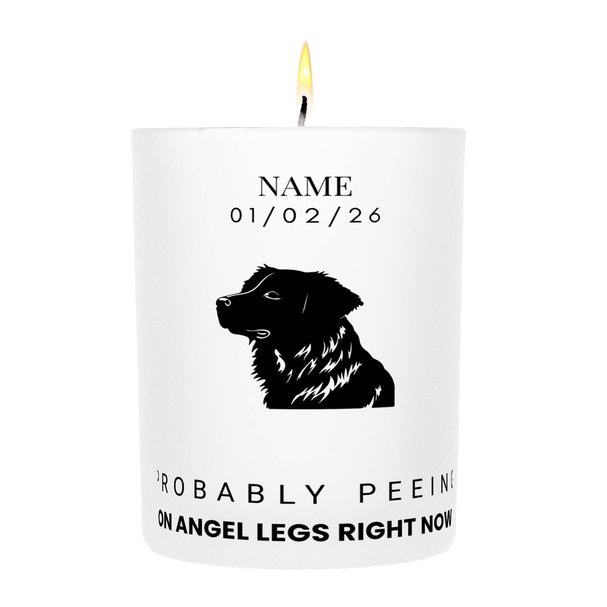 Nova Scotia Duck Tolling Retriever – Probably Peeing on Angel Legs Right Now Custom Candle