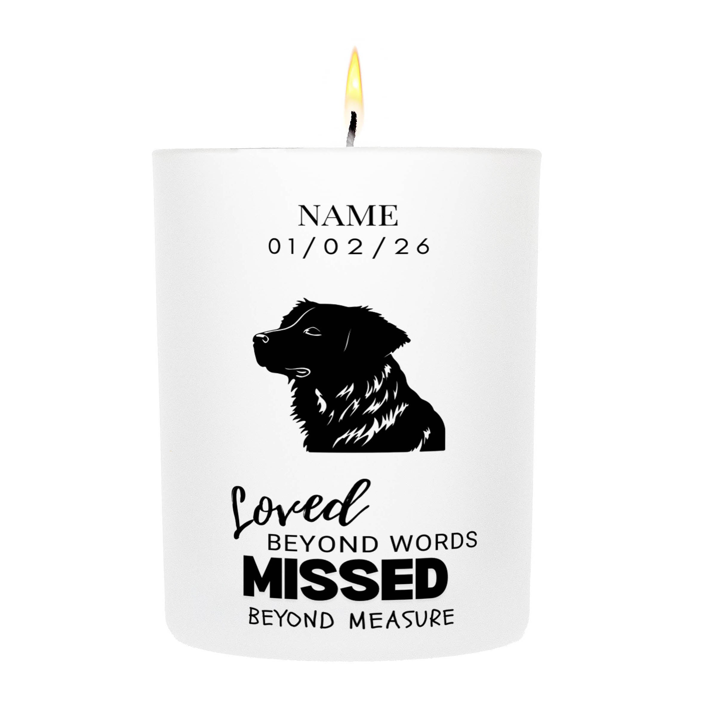 Nova Scotia Duck Tolling Retriever – Loved Beyond Words, Missed Beyond Measure Custom Candle