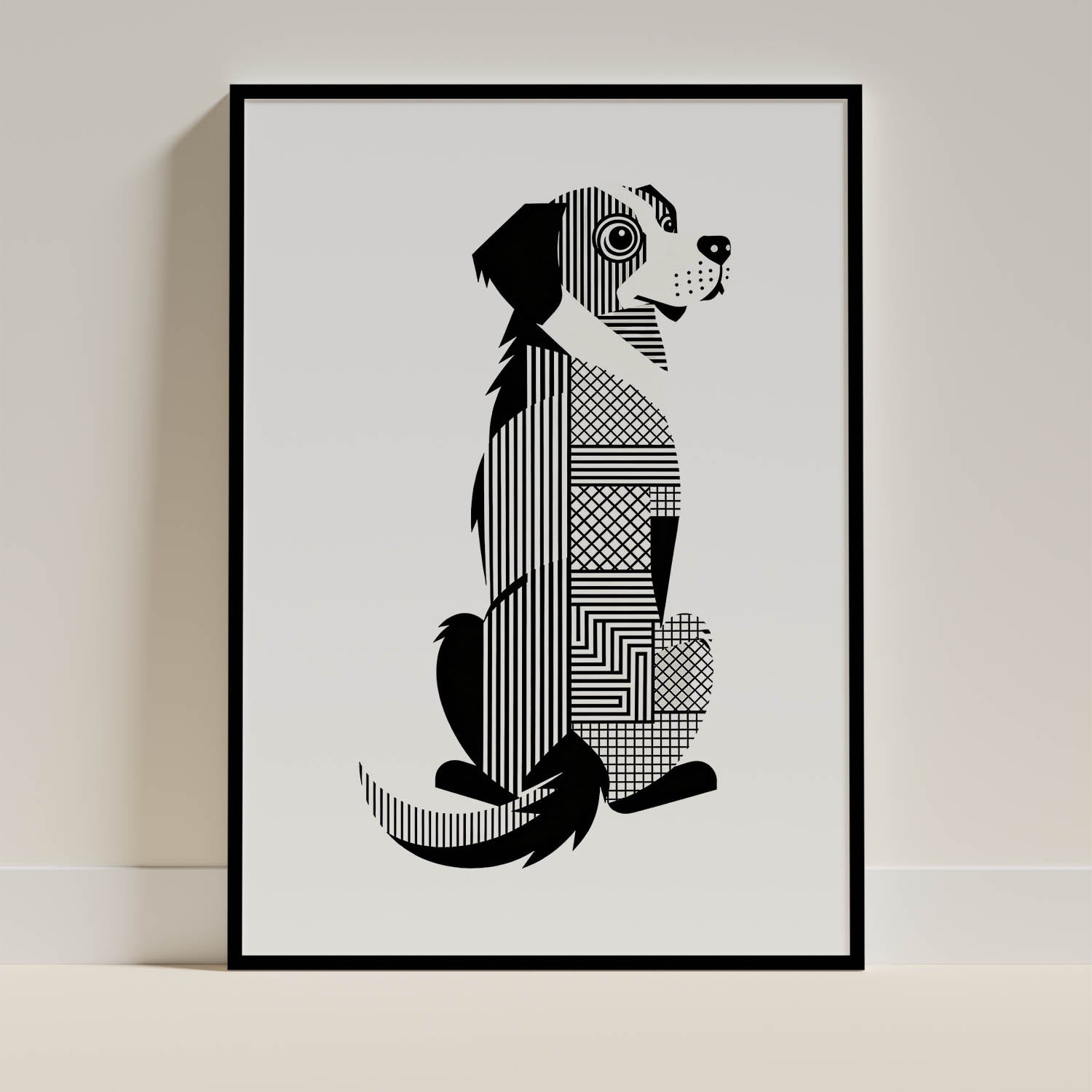 Nova Scotia Duck Tolling Retriever Geometric Line Art mockup