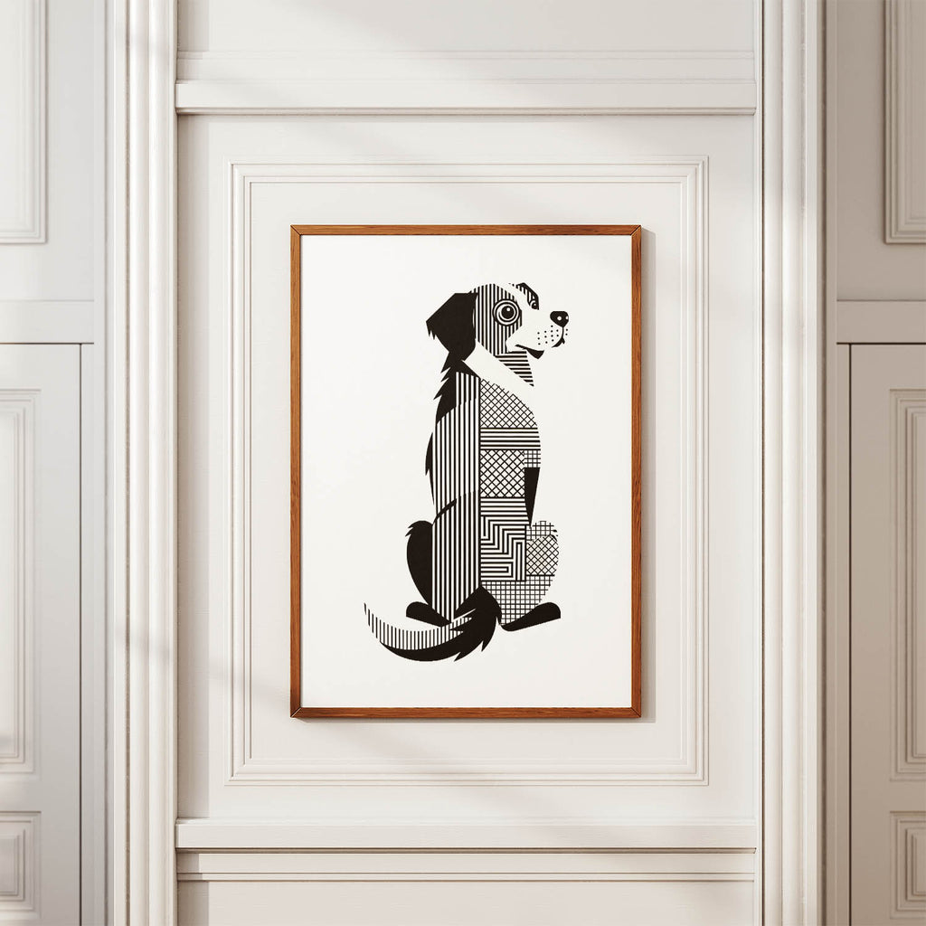 Nova Scotia Duck Tolling Retriever Geometric Line Art mockup
