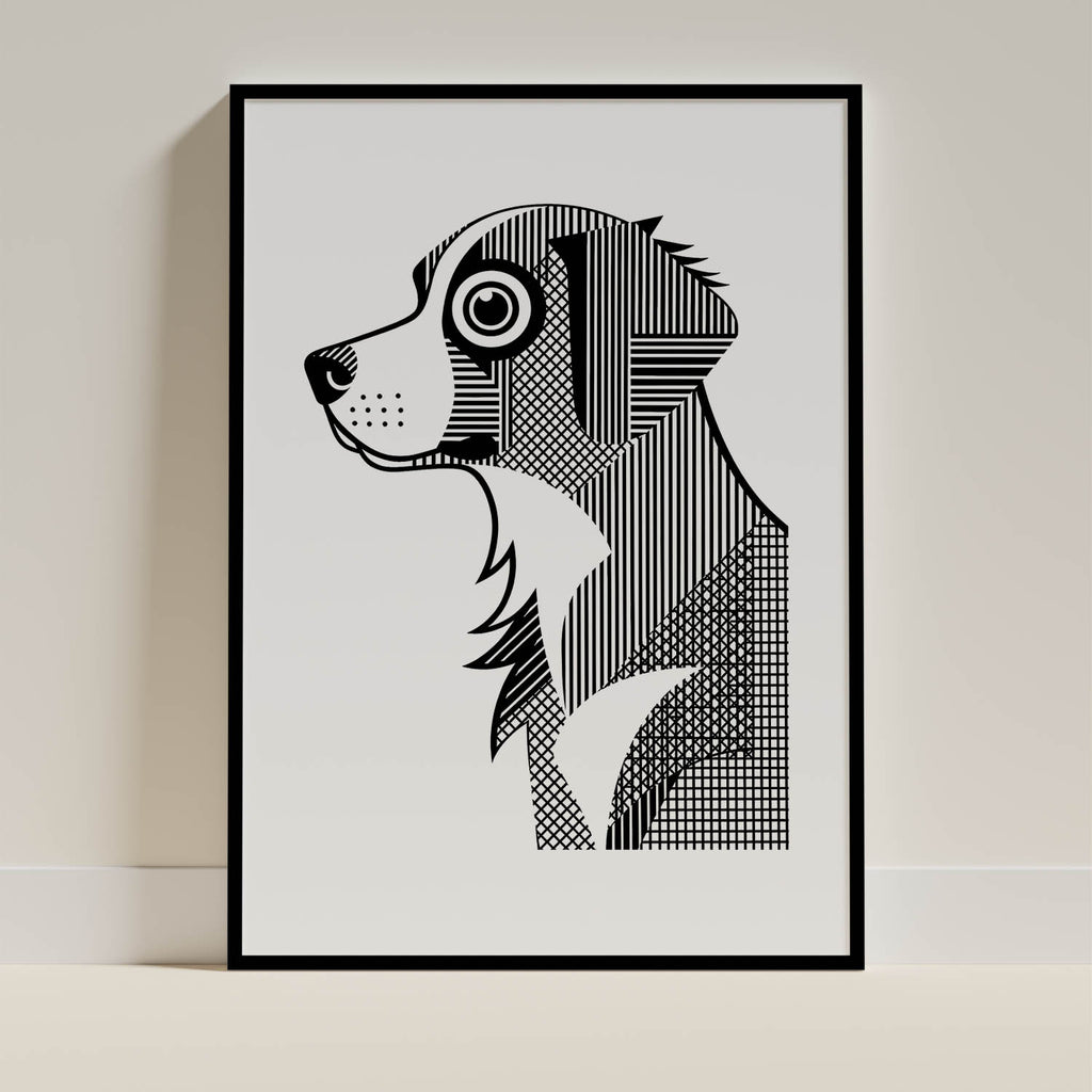 Nova Scotia Duck Tolling Retriever Geometric Line Art mockup