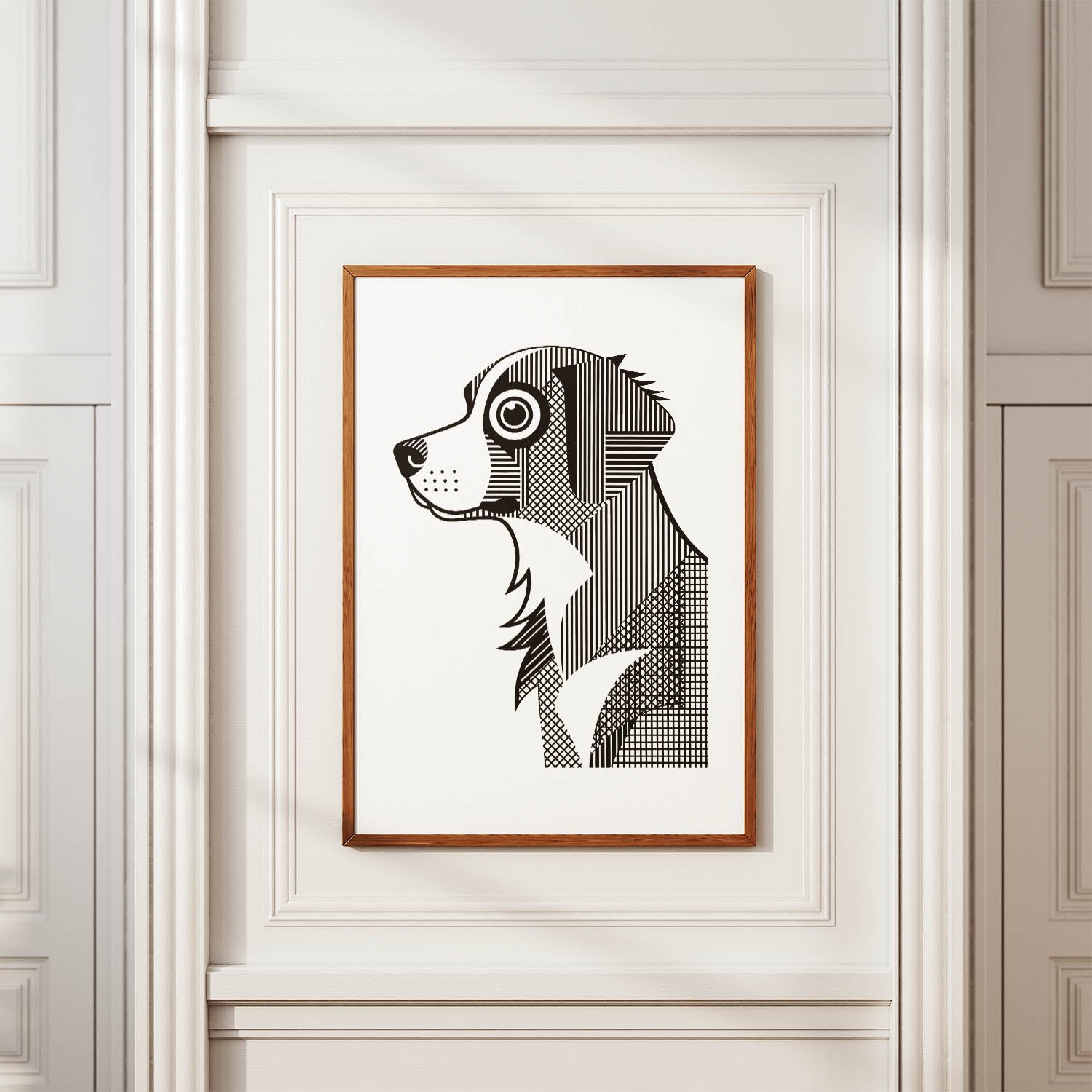 Nova Scotia Duck Tolling Retriever Geometric Line Art mockup