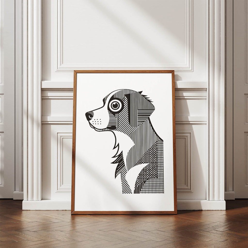 Nova Scotia Duck Tolling Retriever Geometric Line Art mockup