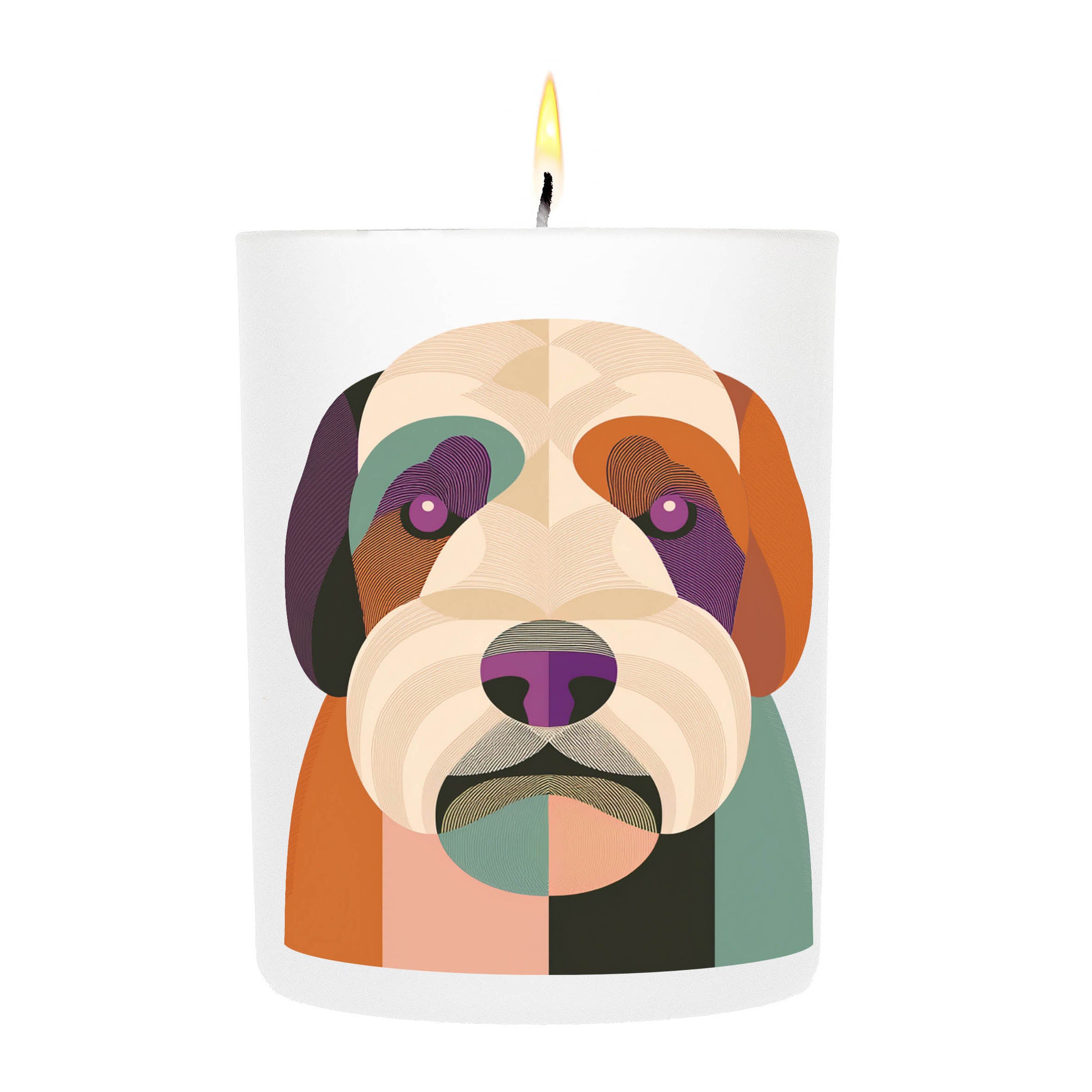 Old English Sheepdog Graphic Bold Dog Candle