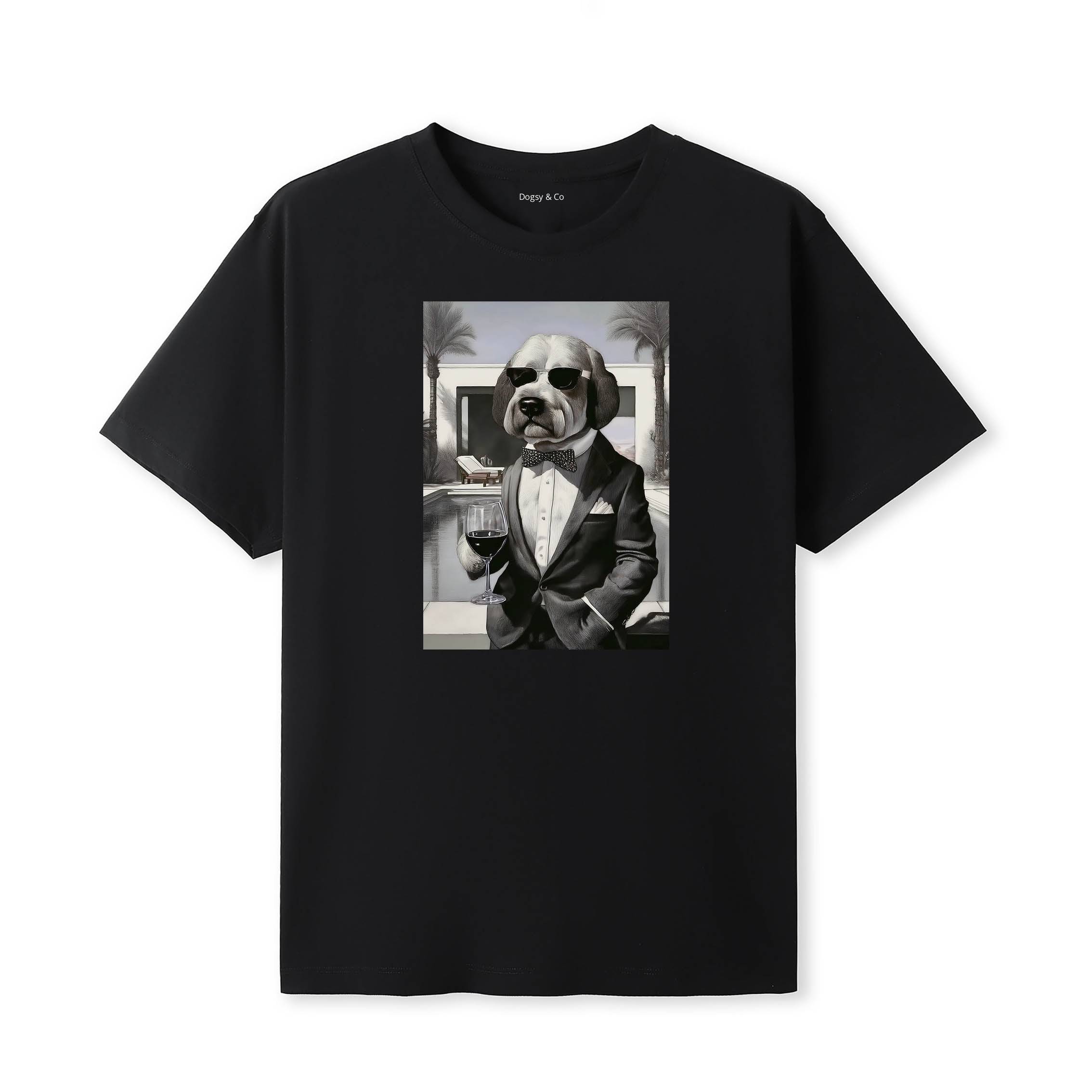 Old English Sheepdog distinguished gentleman dog t-shirt - black