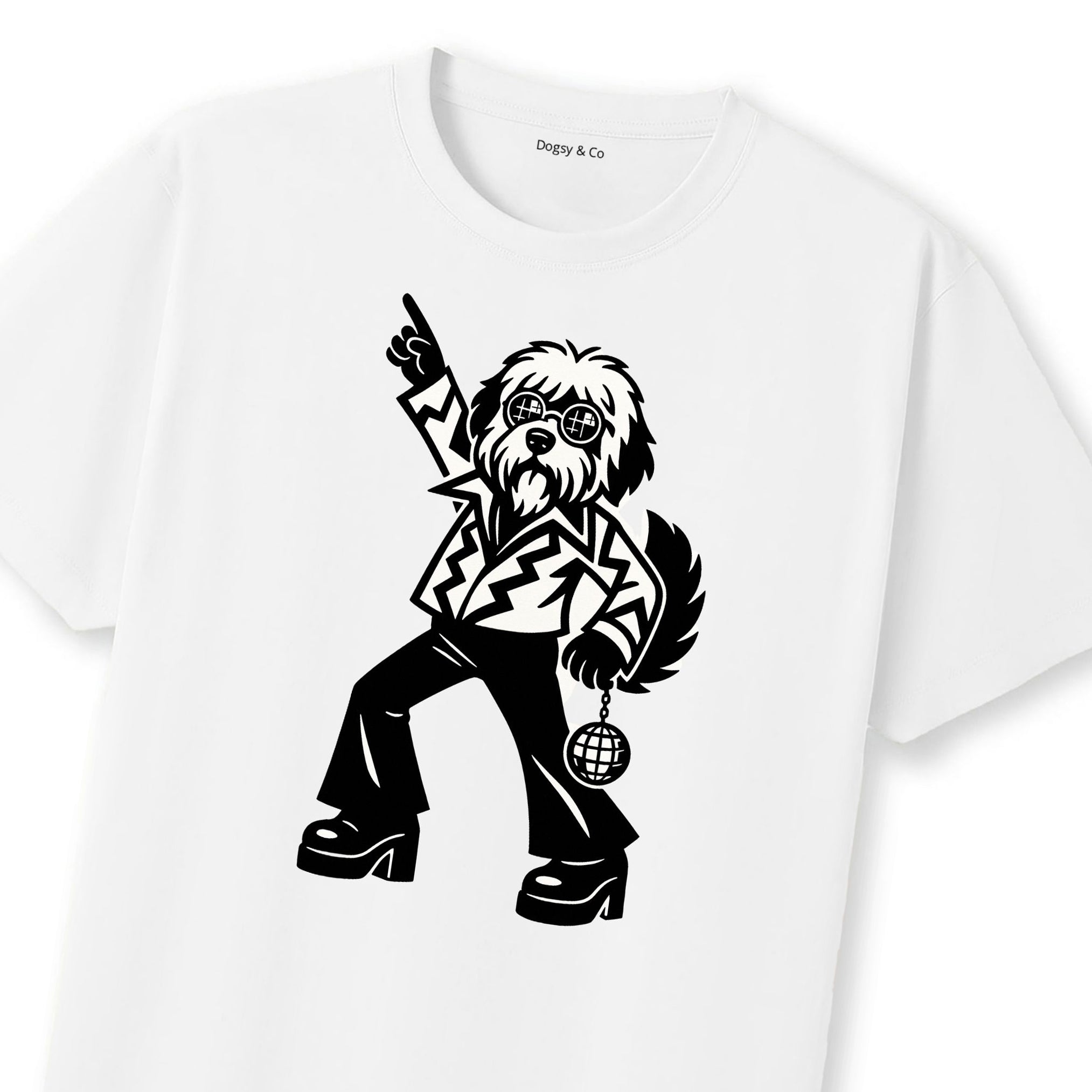 Old English Sheepdog Disco Doggo T-Shirt | Dogsy & Co