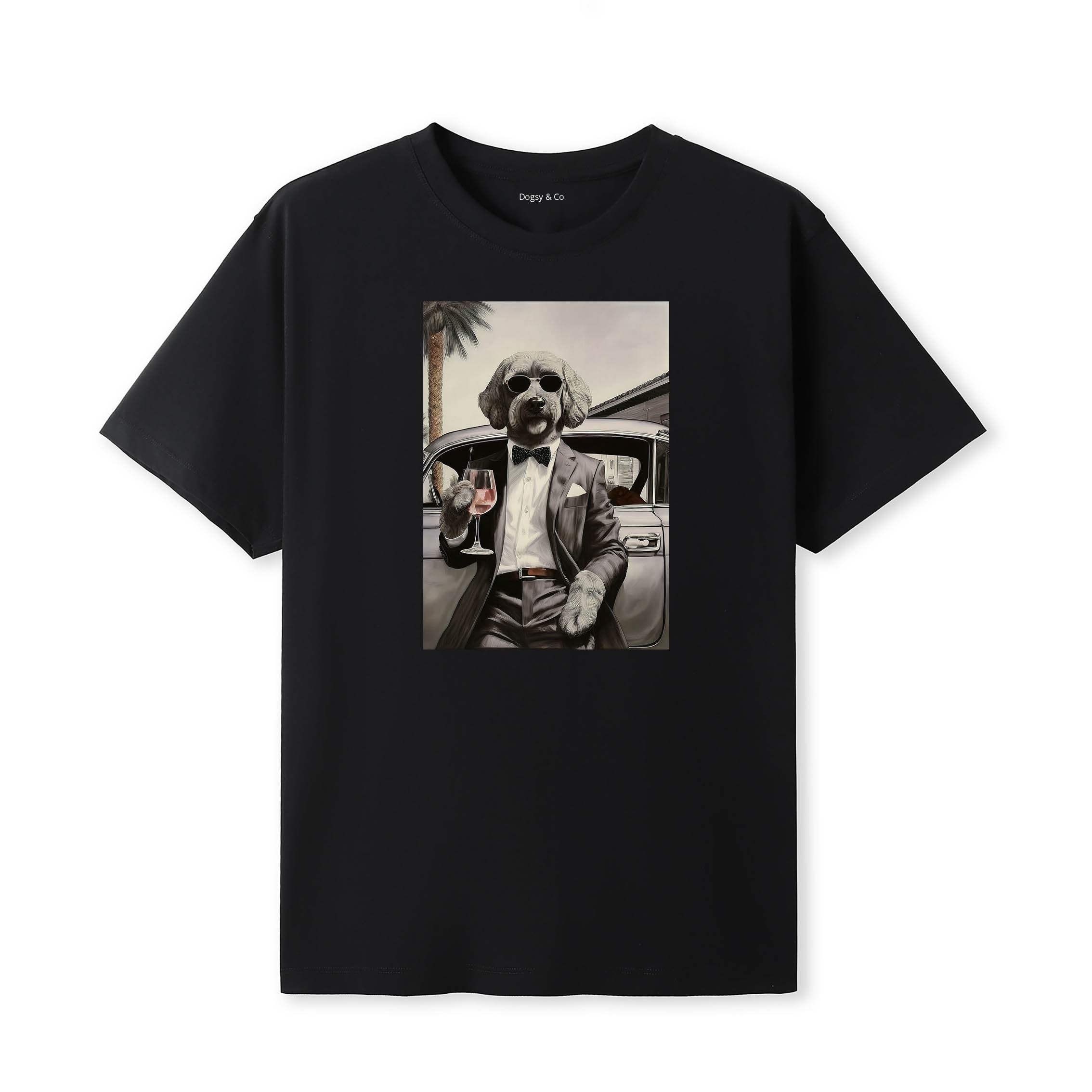 Labradoodle distinguished gentleman dog t-shirt - black