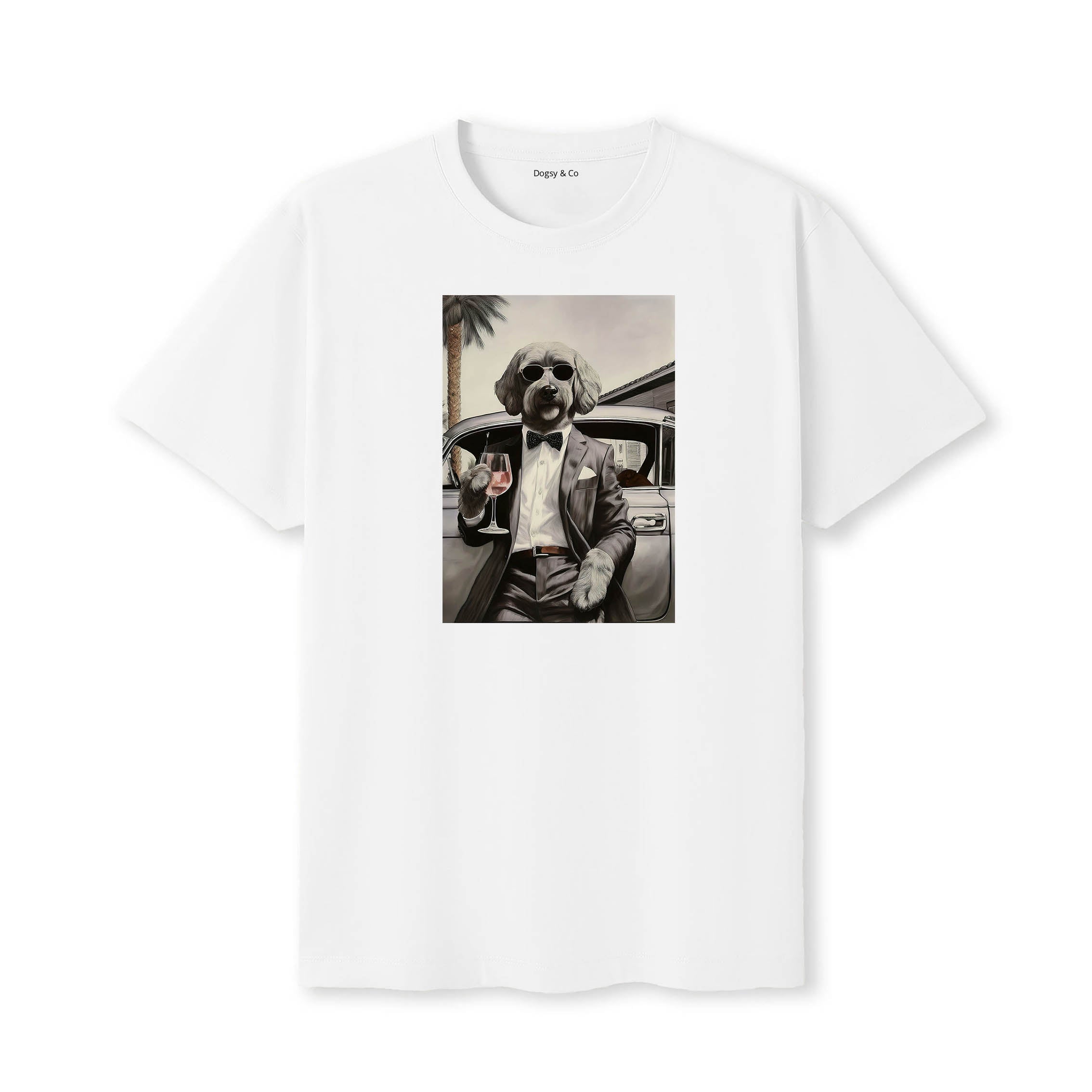 Labradoodle distinguished gentleman dog t-shirt - white