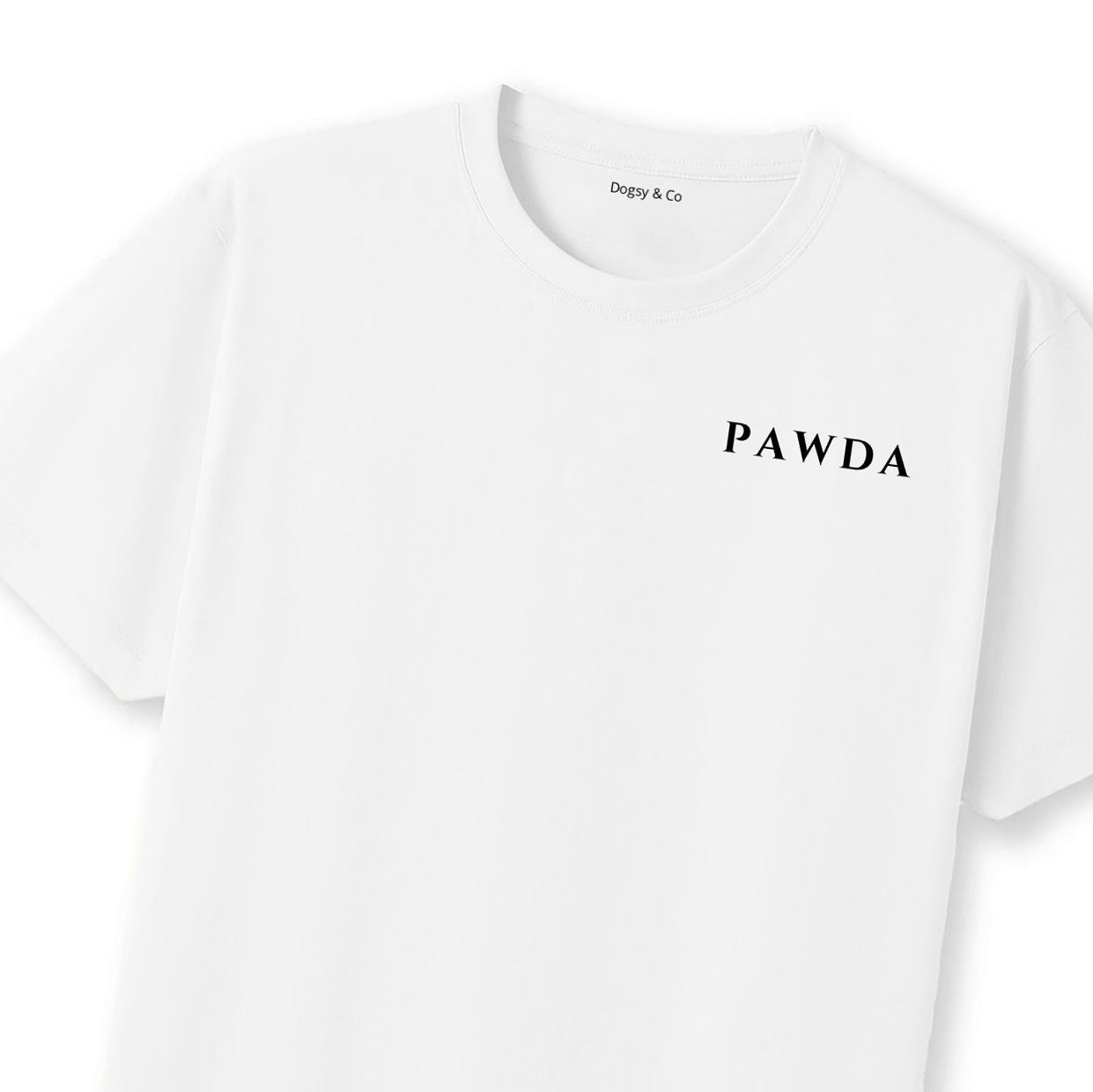 PAWDA Dogsigner T-Shirt - close up view