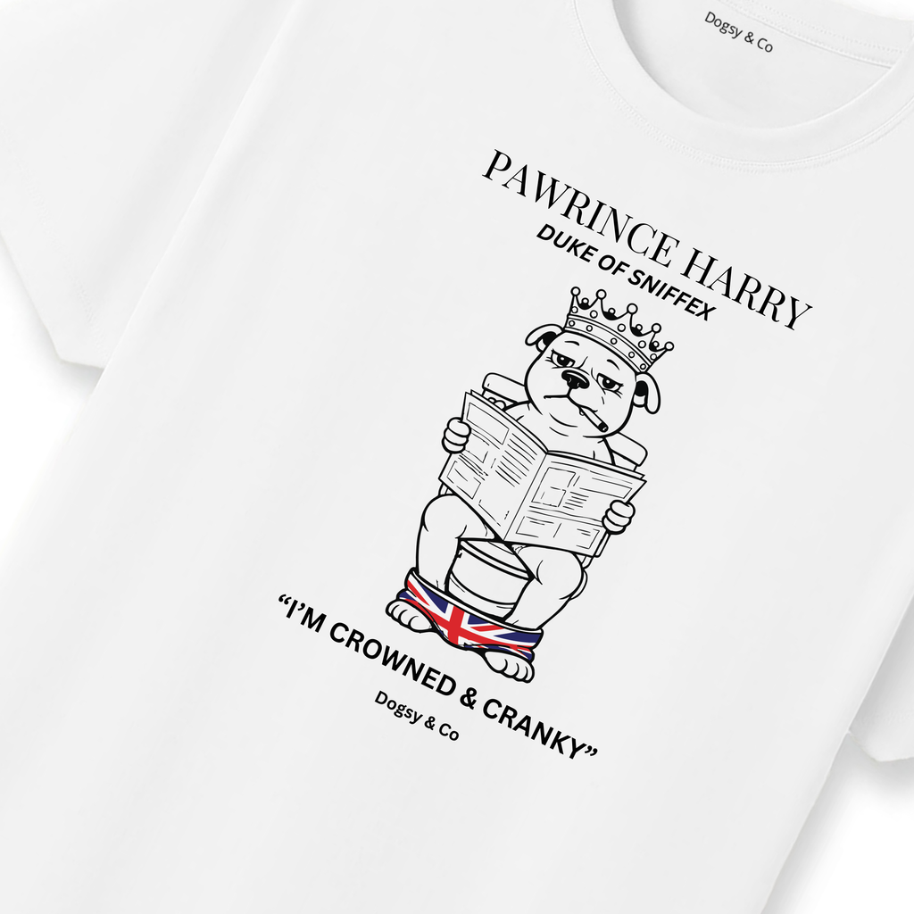 Pawrince Harry: Duke of Sniffex Tee - I'M Crowned & Cranky