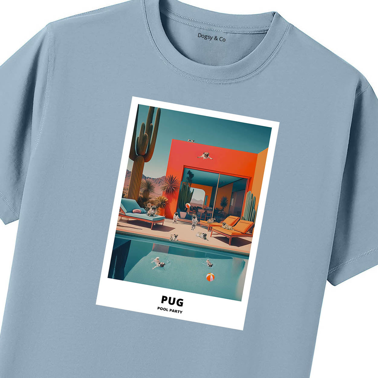 Pug Pool Party T-shirt
