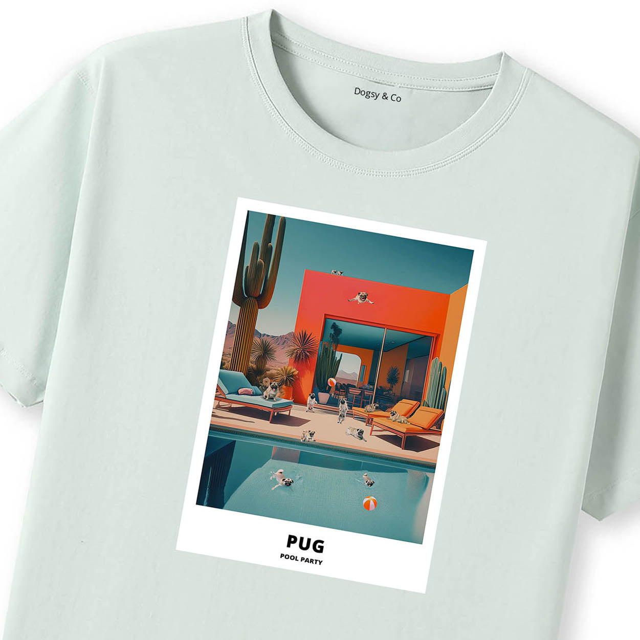 Pug Pool Party T-shirt