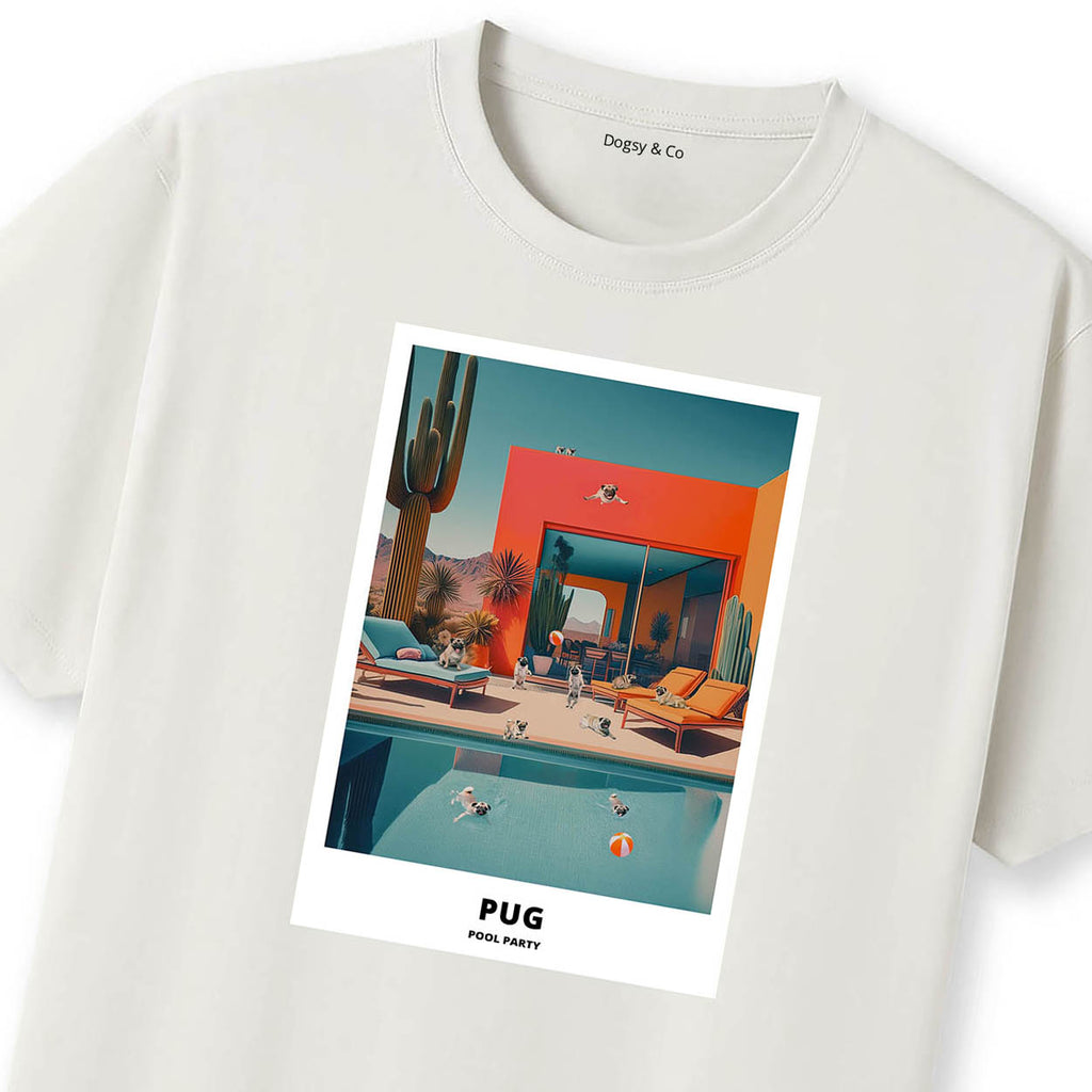 Pug Pool Party T-shirt