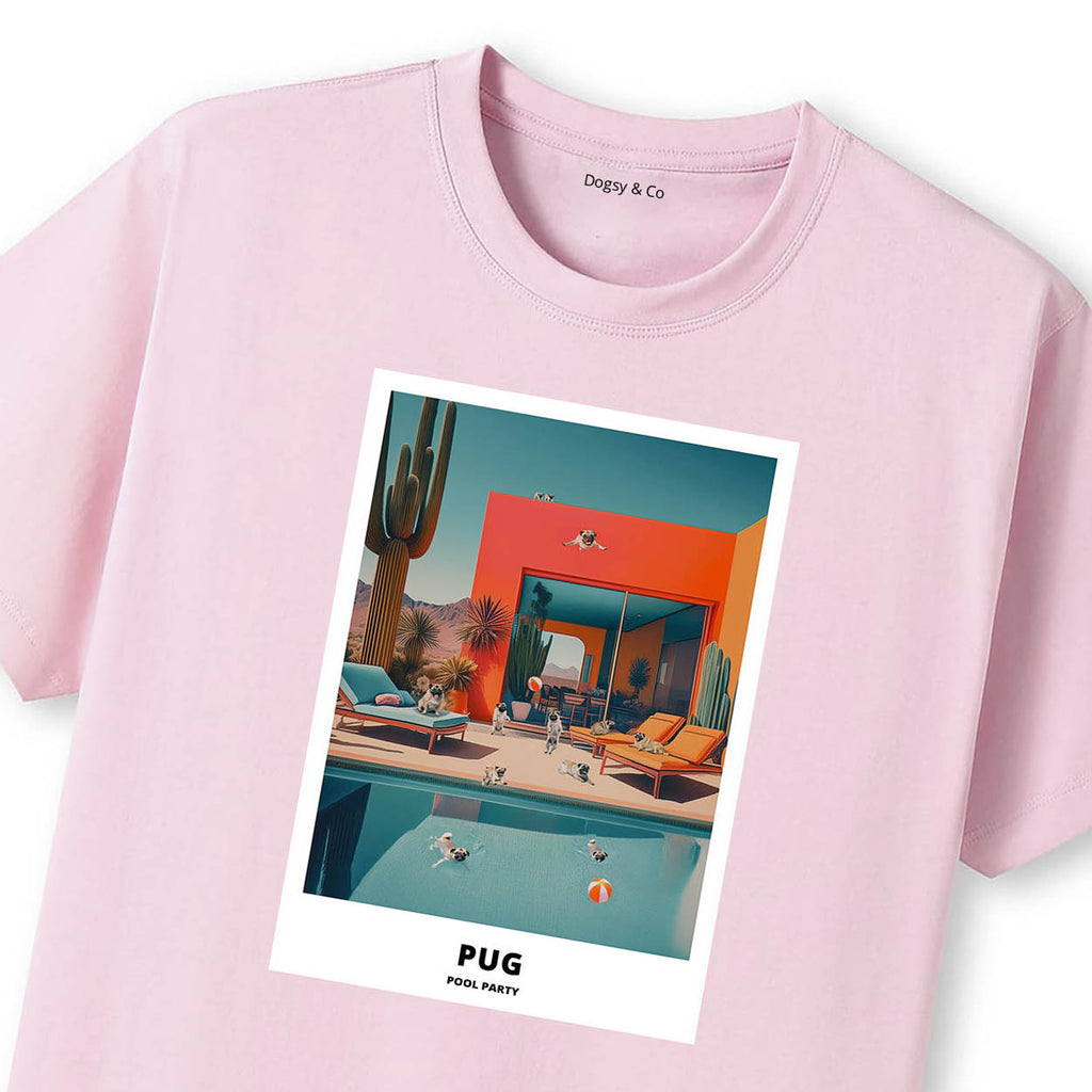 Pug Pool Party T-shirt