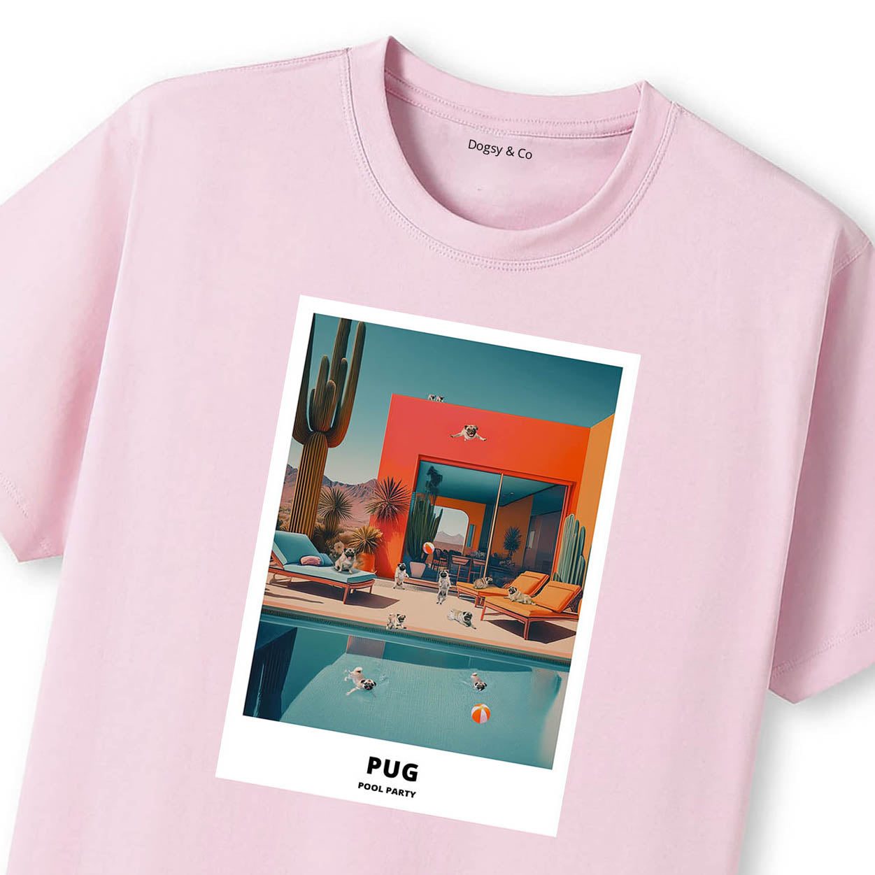 Pug Pool Party T-shirt