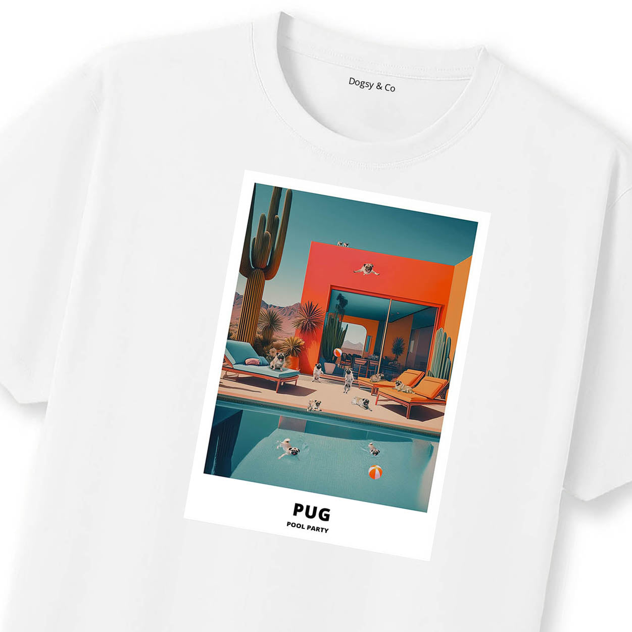 Pug Pool Party T-shirt