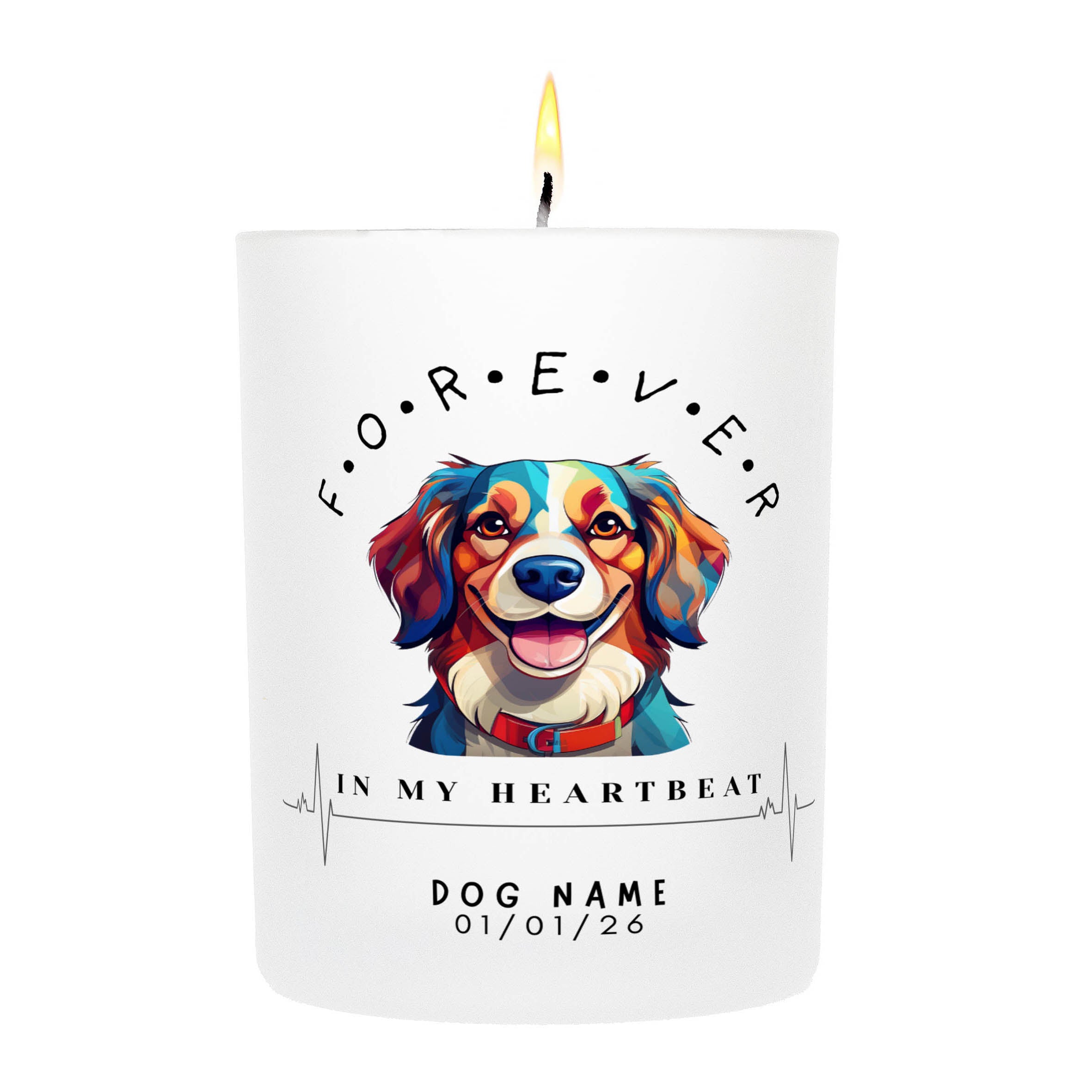Papillion – Forever in My Heartbeat Custom Candle