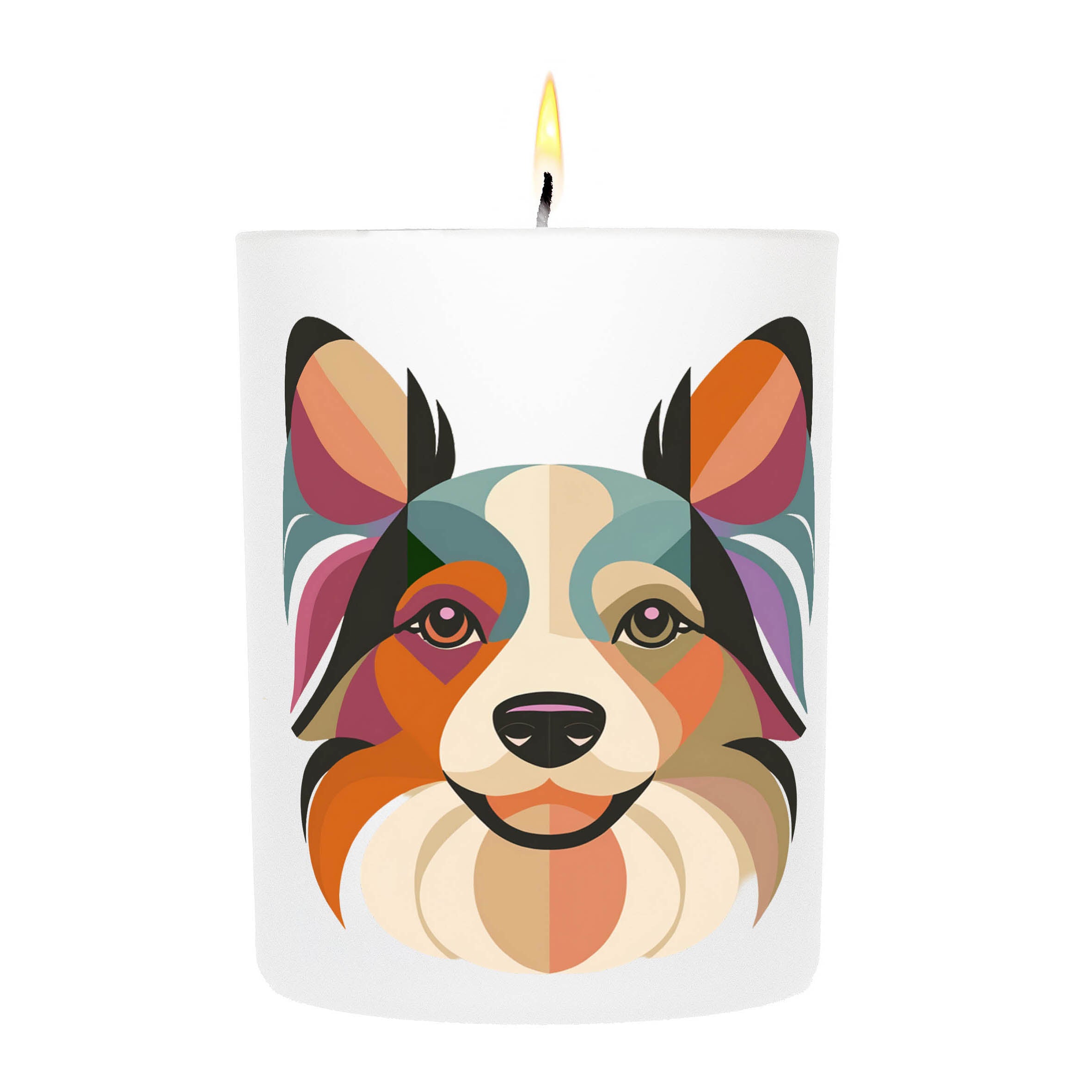 Papillon Graphic Bold Dog Candle