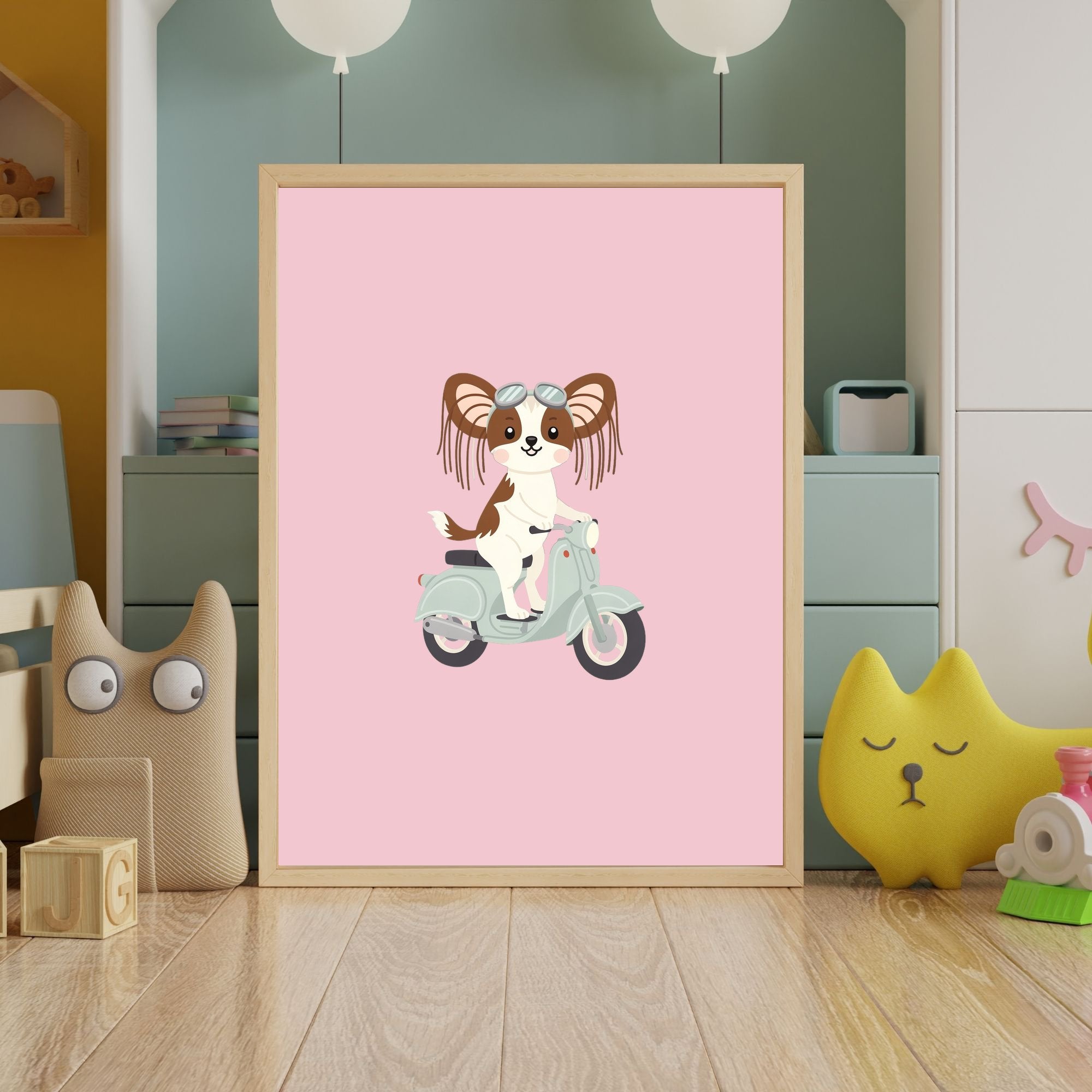 Papillon Kids Nursery Wall Art Print Bundle — 22 Dog Costume Designs, 5 Colours, 6 Print Sizes | Digital Download