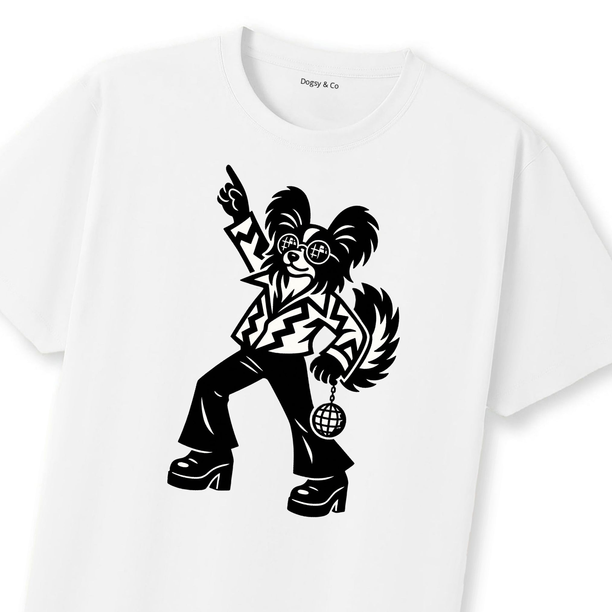 Papillon Disco Doggo T-Shirt | Dogsy & Co