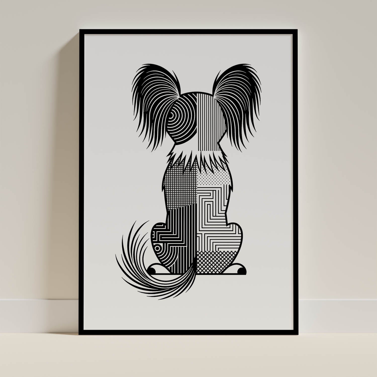 Papillon Geometric Line Art mockup