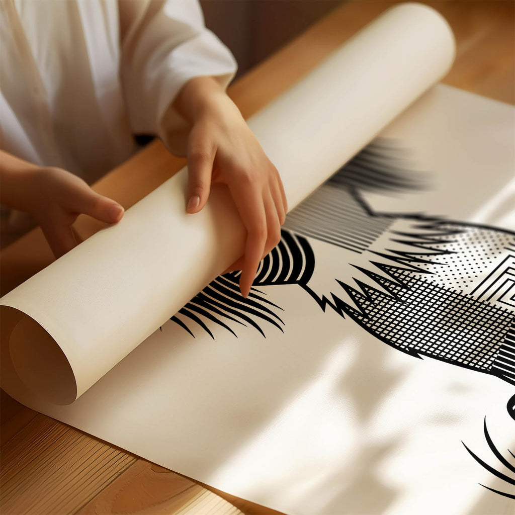 Papillon Geometric Line Art mockup
