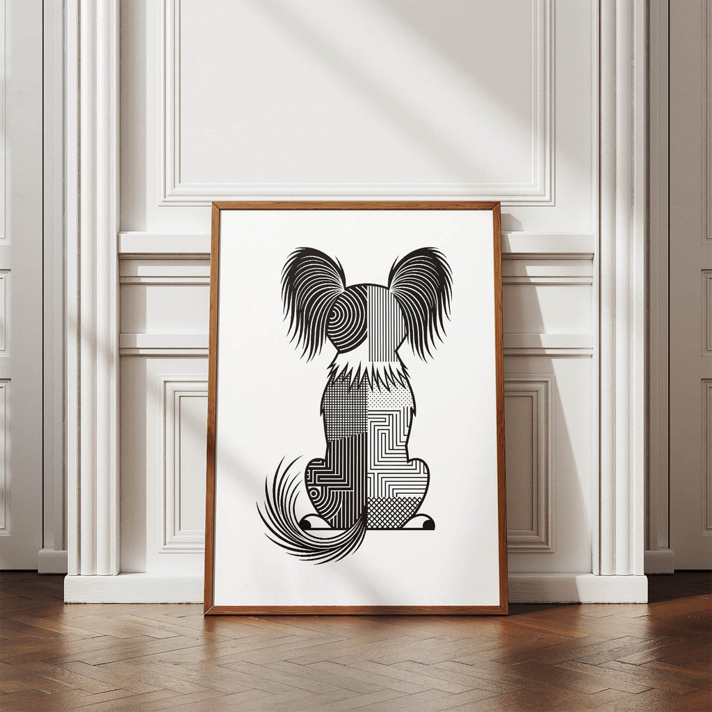 Papillon Geometric Line Art mockup
