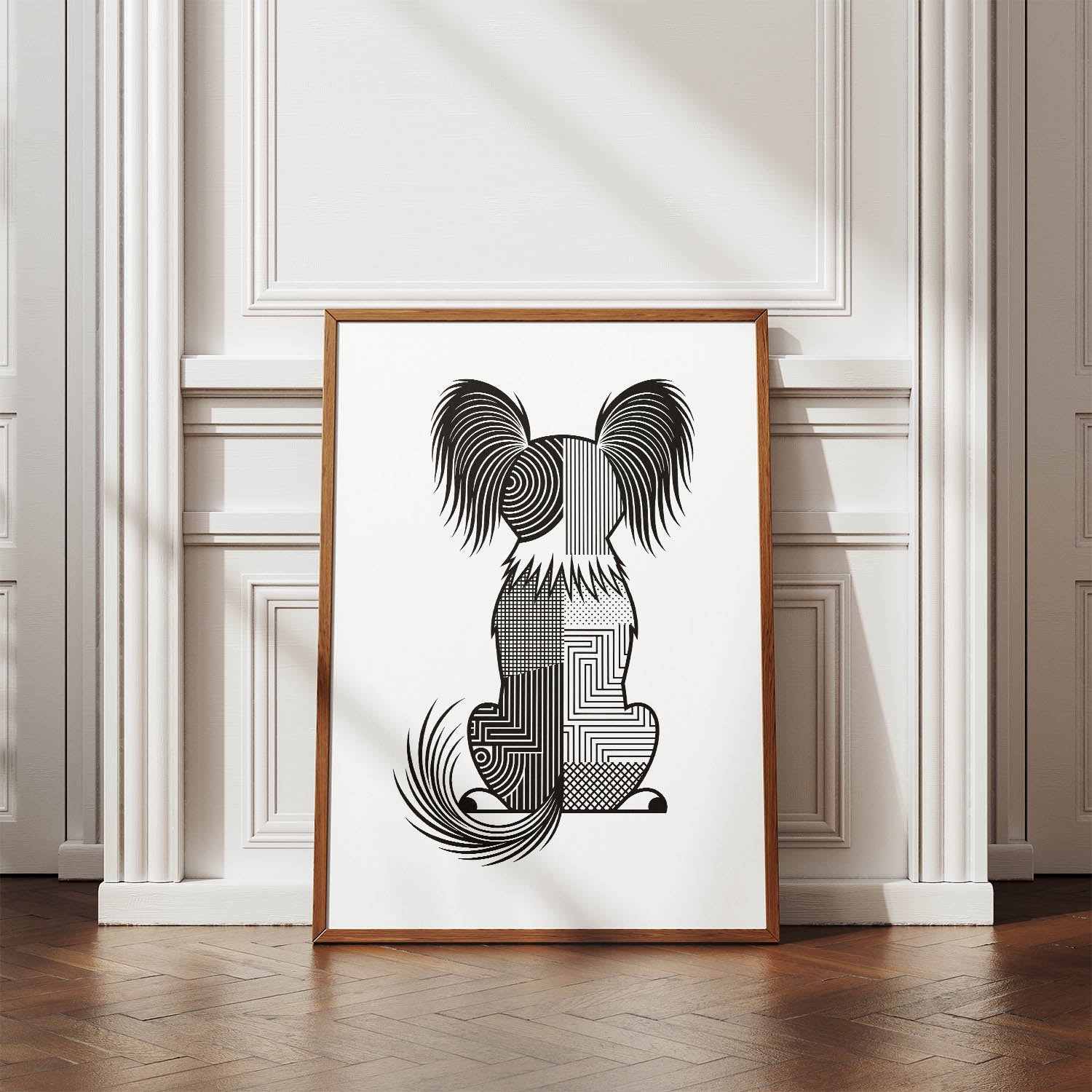 Papillon Geometric Line Art mockup