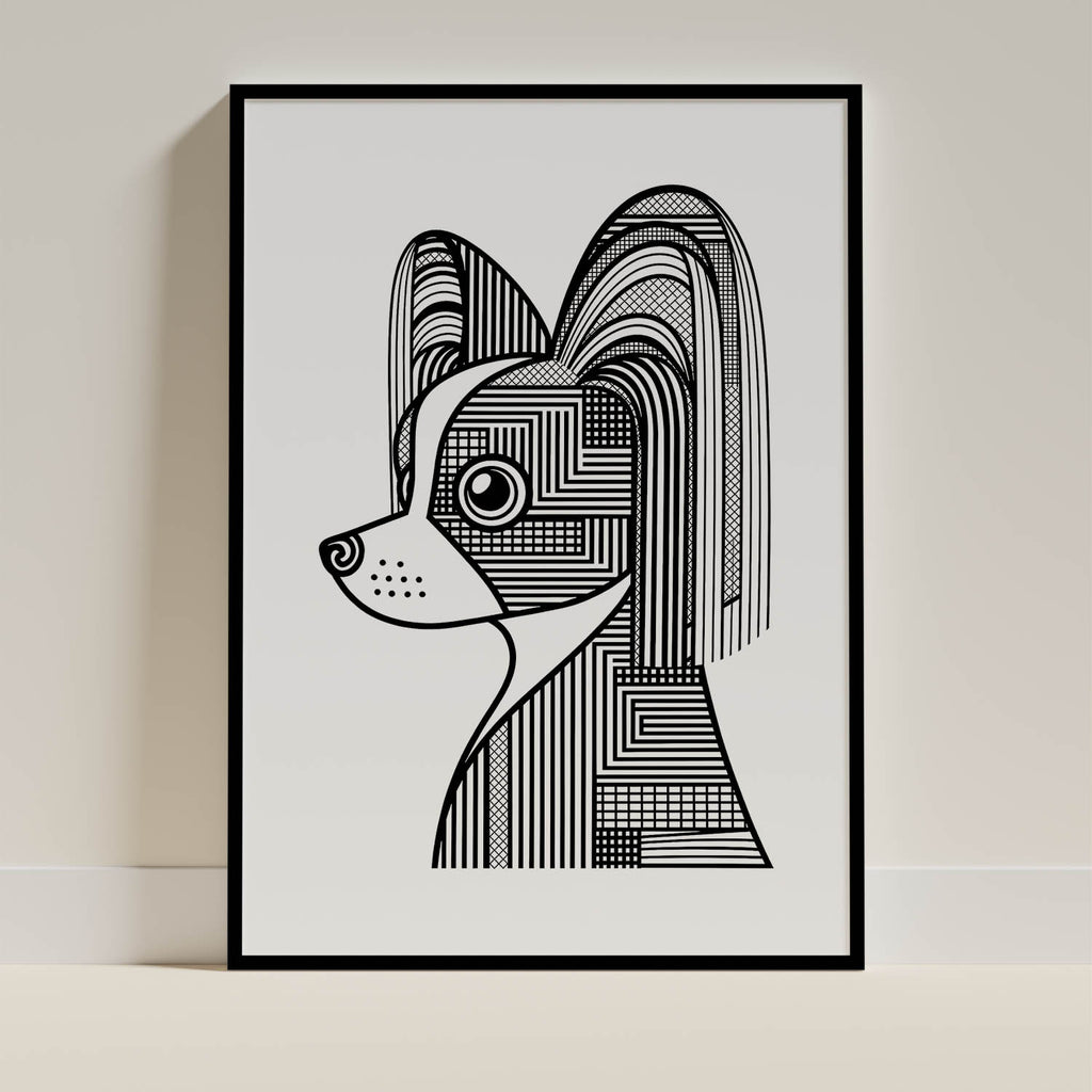 Papillon Geometric Line Art mockup