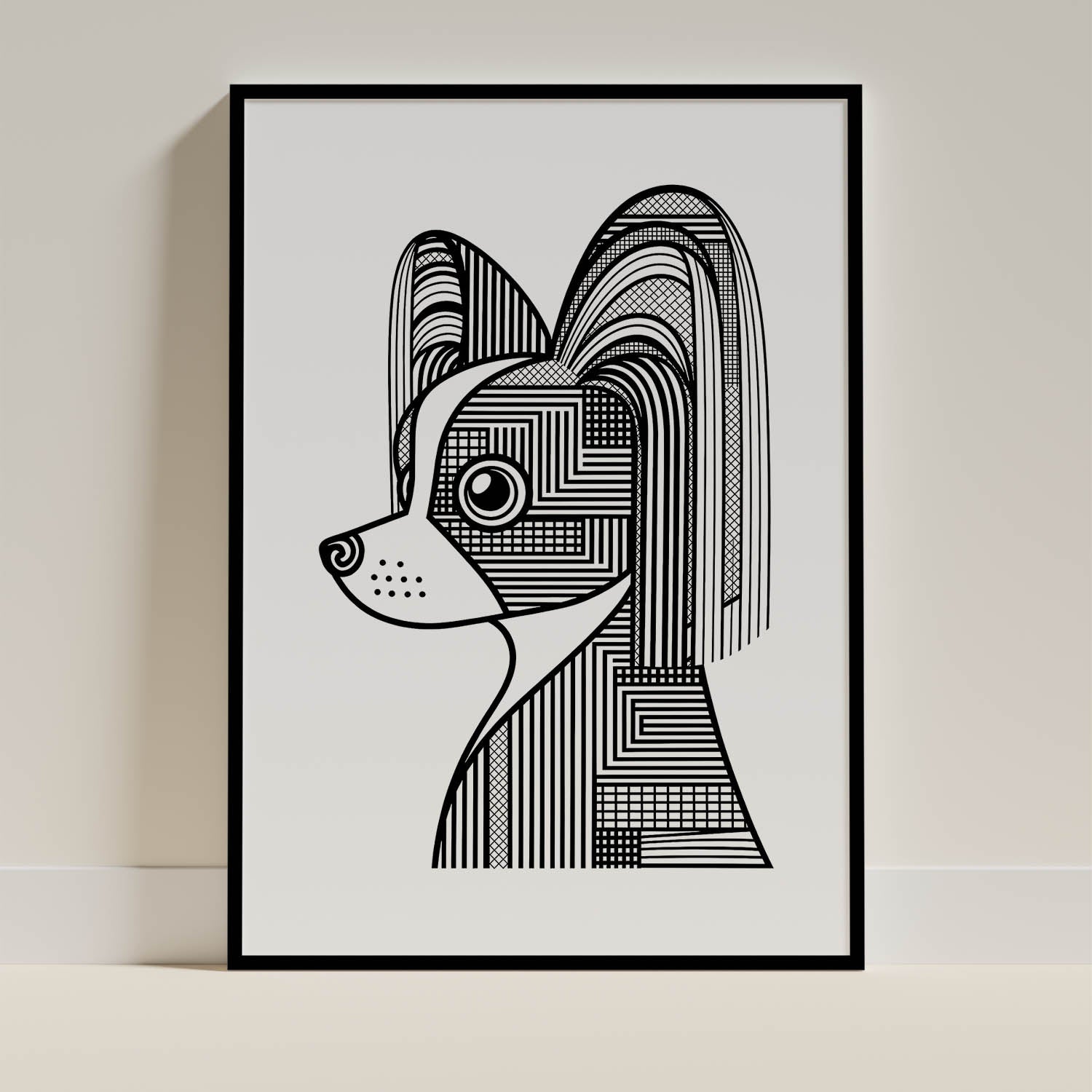 Papillon Geometric Line Art mockup