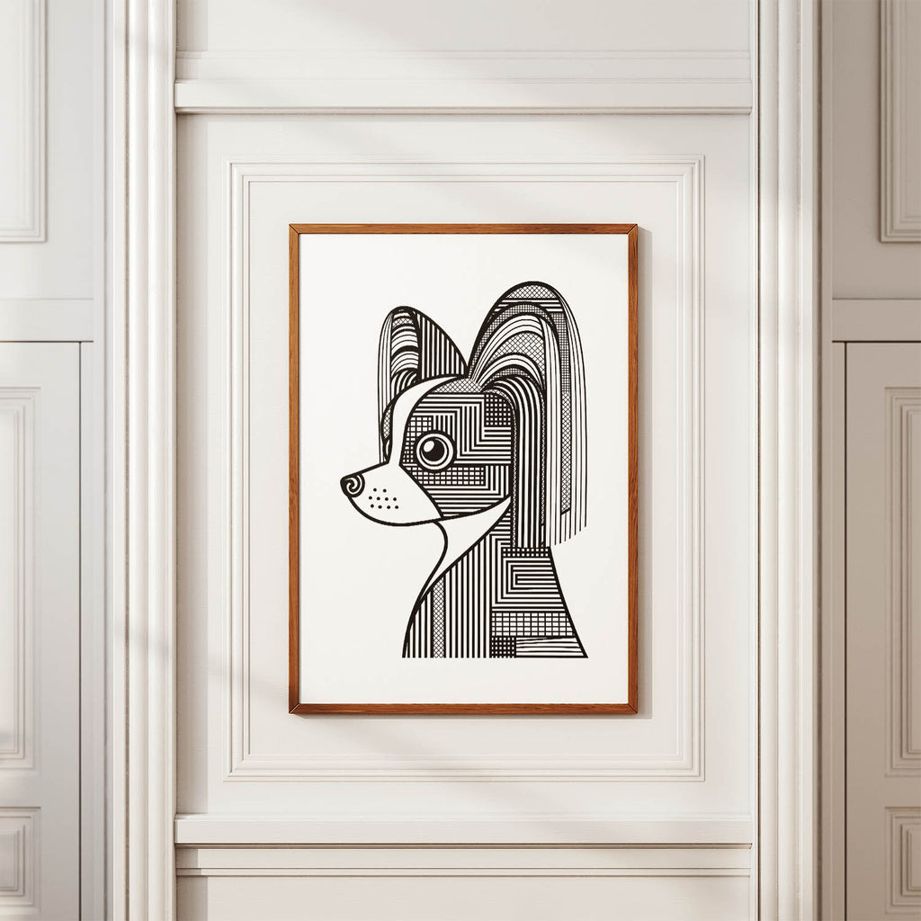 Papillon Geometric Line Art mockup
