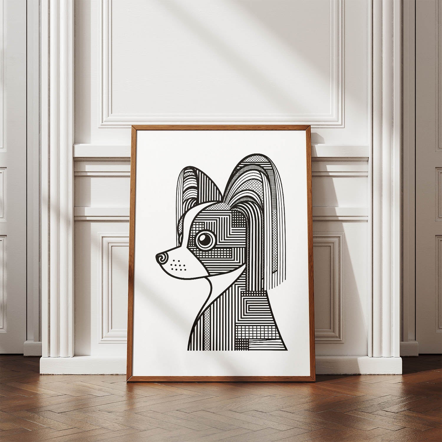 Papillon Geometric Line Art mockup