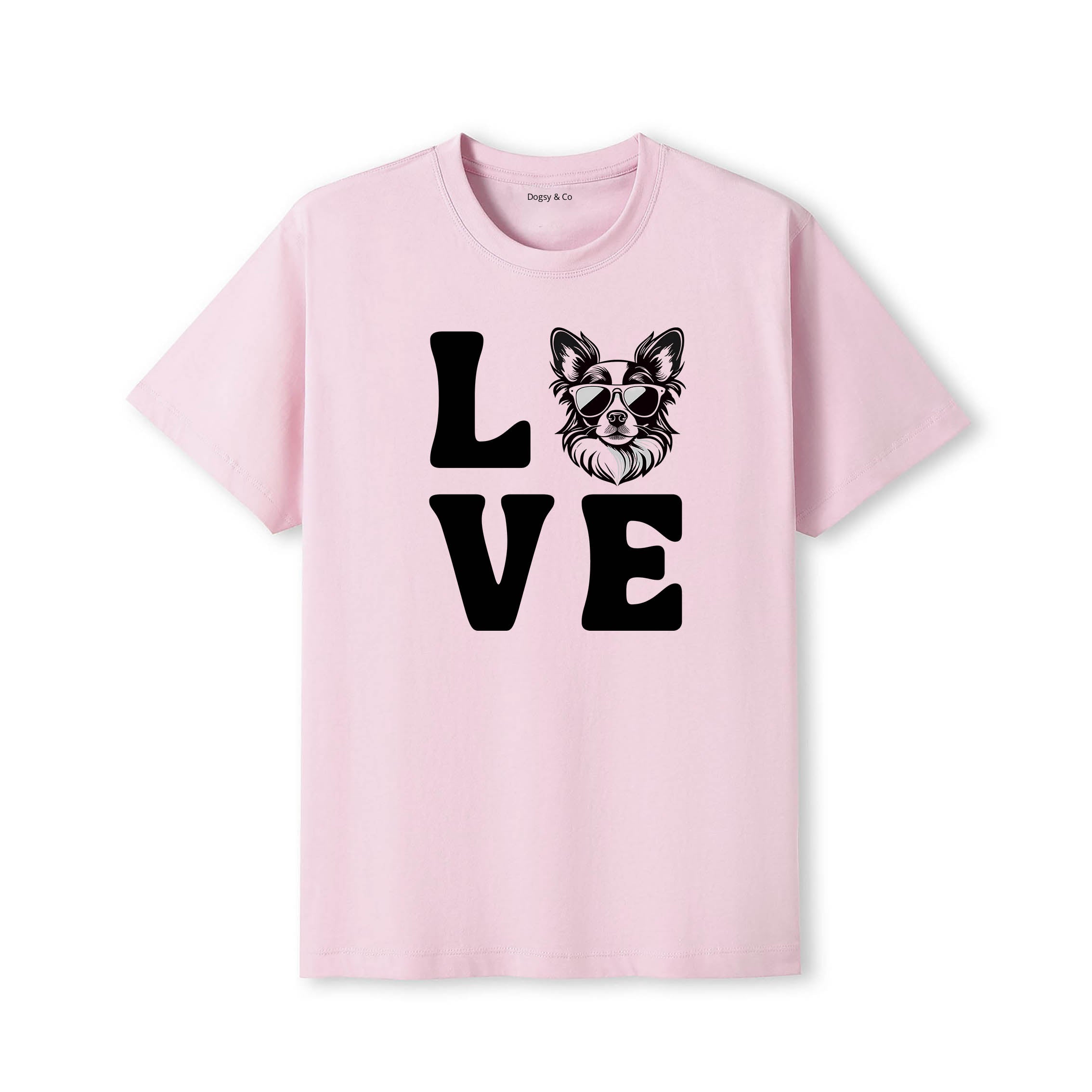 Papillon LOVE DOGS Tshirt - Pink
