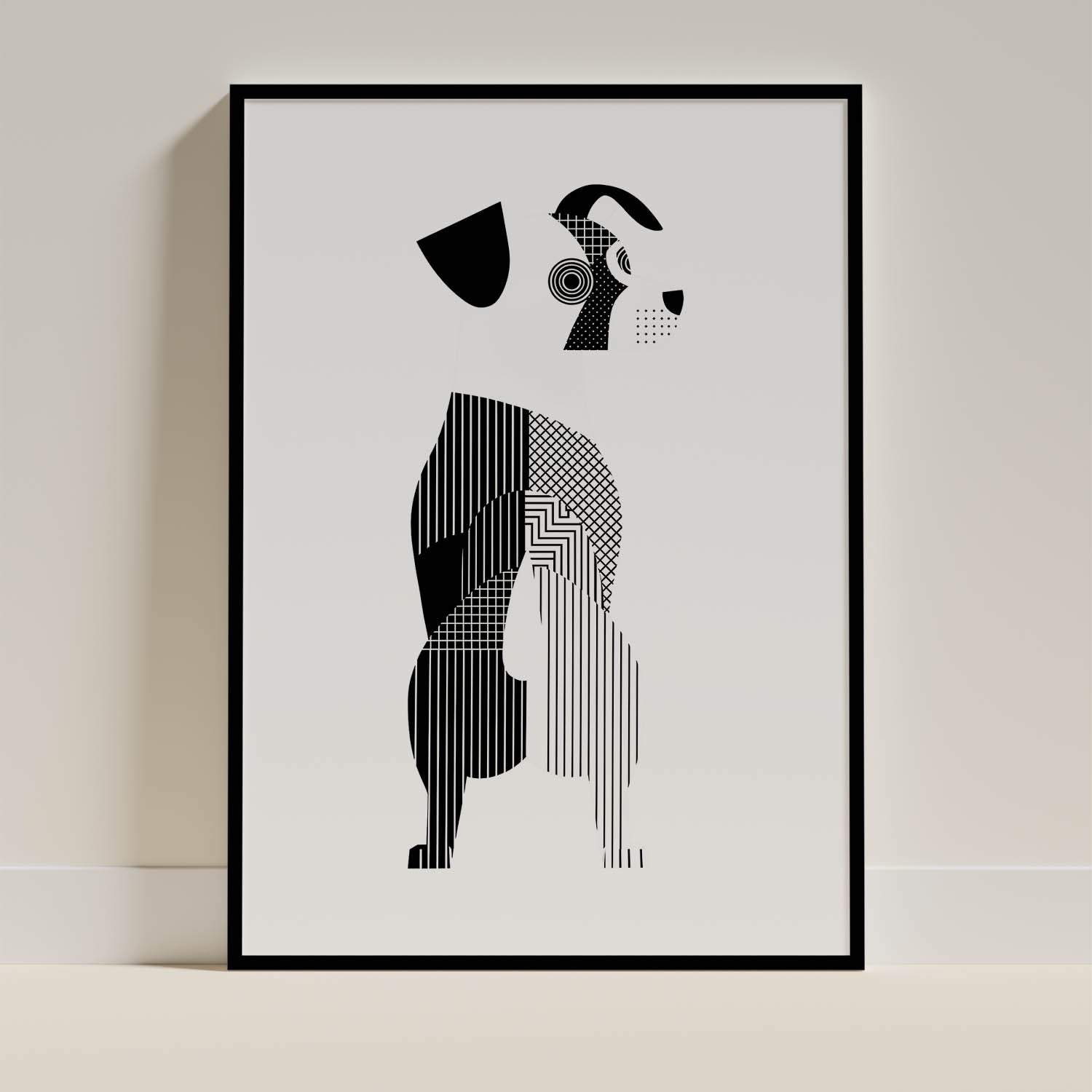 Parson Russell Terrier Geometric Line Art mockup