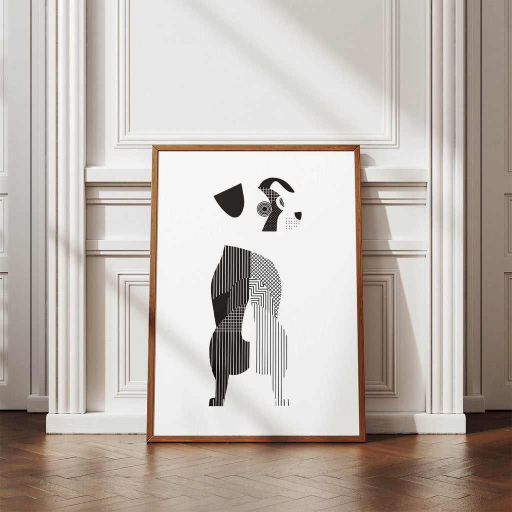 Parson Russell Terrier Geometric Line Art mockup