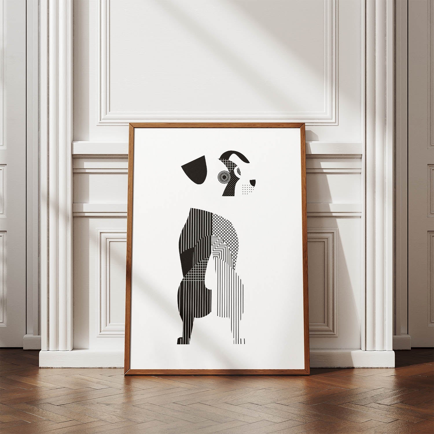 Parson Russell Terrier Geometric Line Art mockup