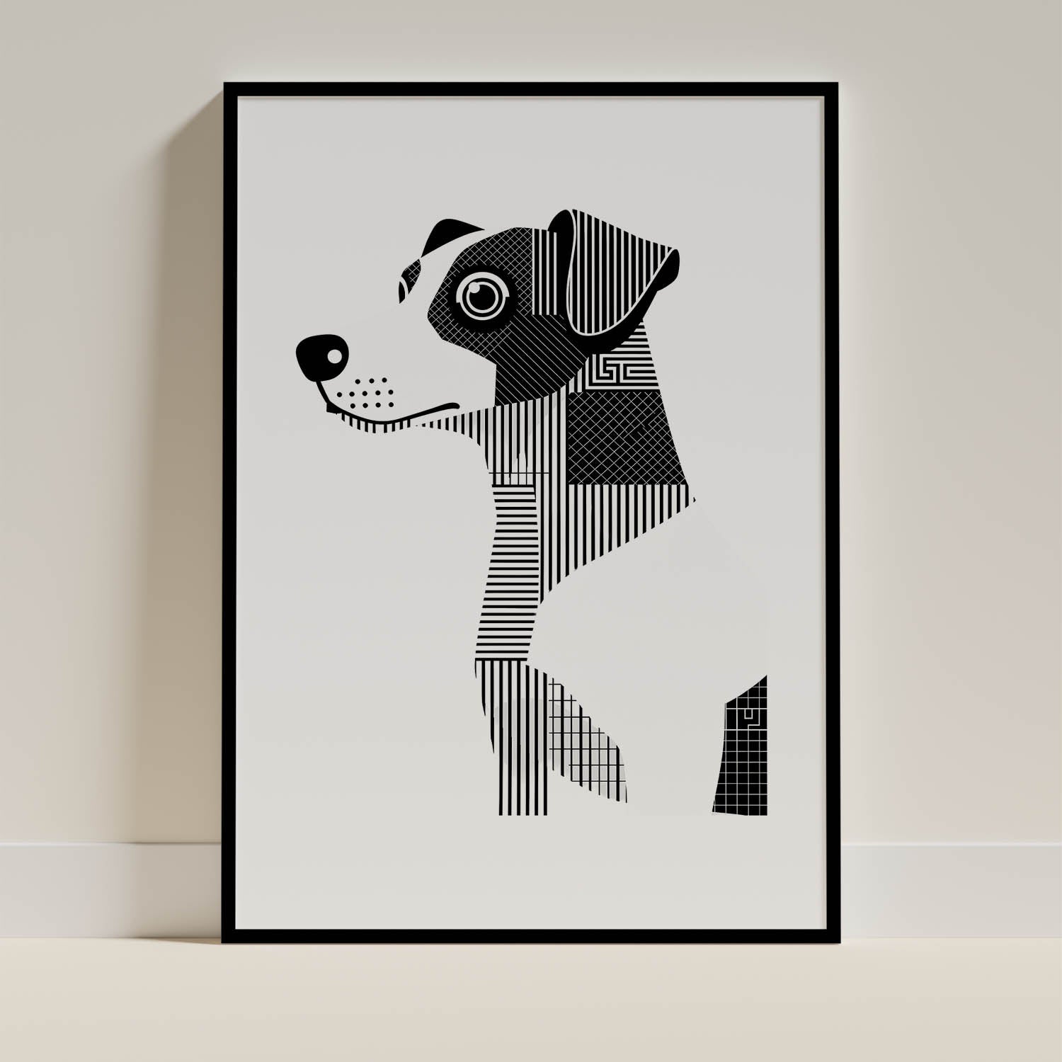 Parson Russell Terrier Geometric Line Art mockup