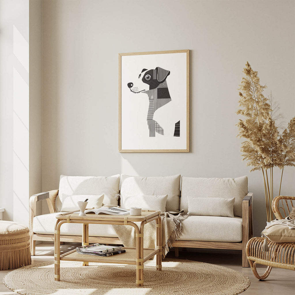 Parson Russell Terrier Geometric Line Art mockup
