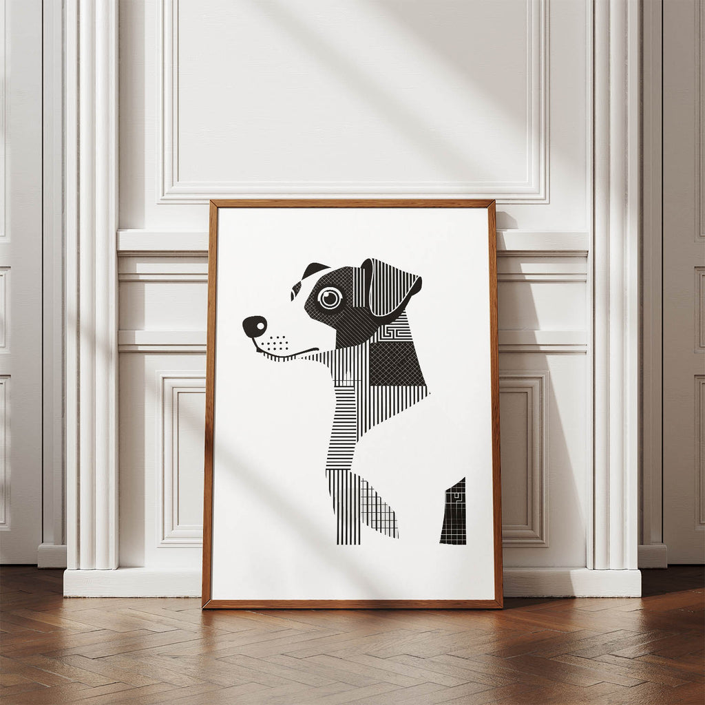 Parson Russell Terrier Geometric Line Art mockup