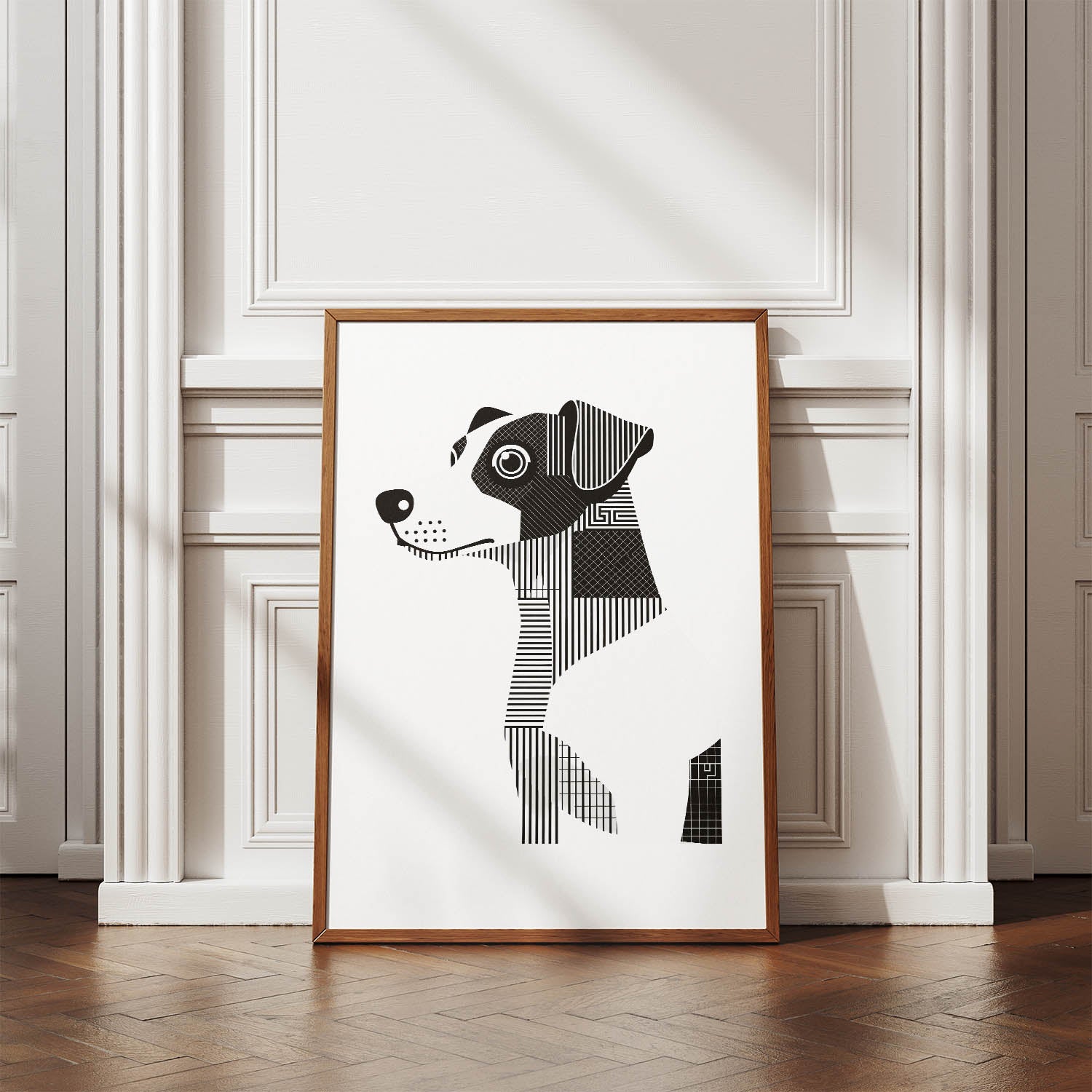 Parson Russell Terrier Geometric Line Art mockup