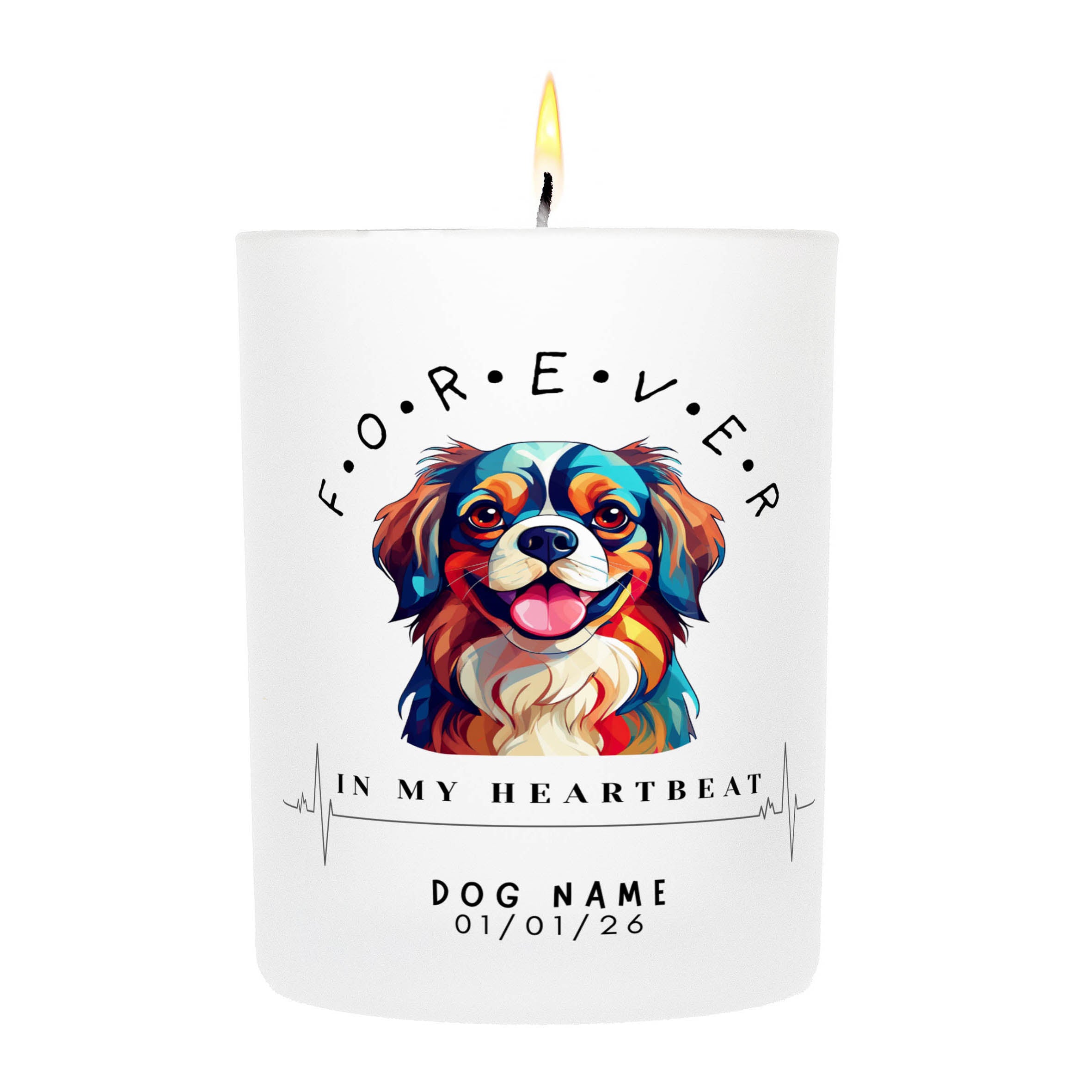 Pekinese – Forever in My Heartbeat Custom Candle