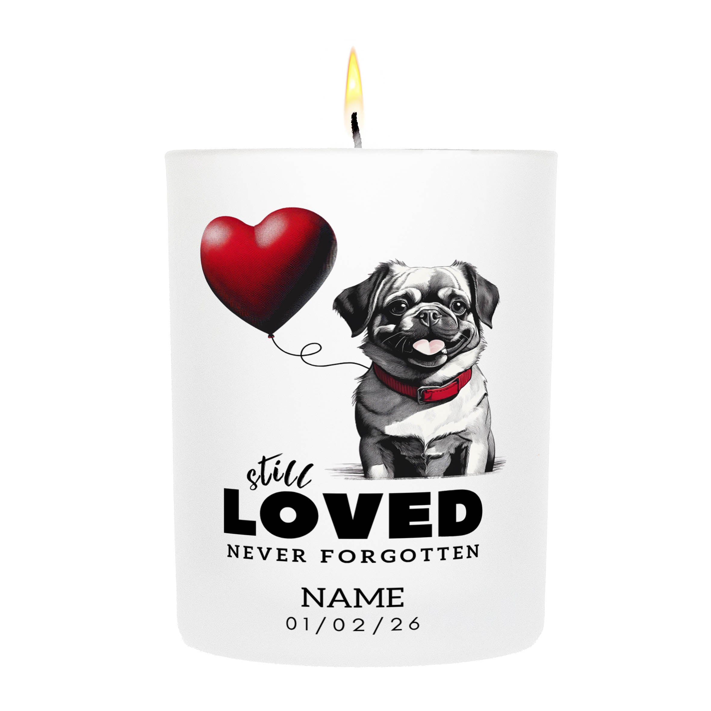Pekinese No Leash No Limits Just Love Custom Candle