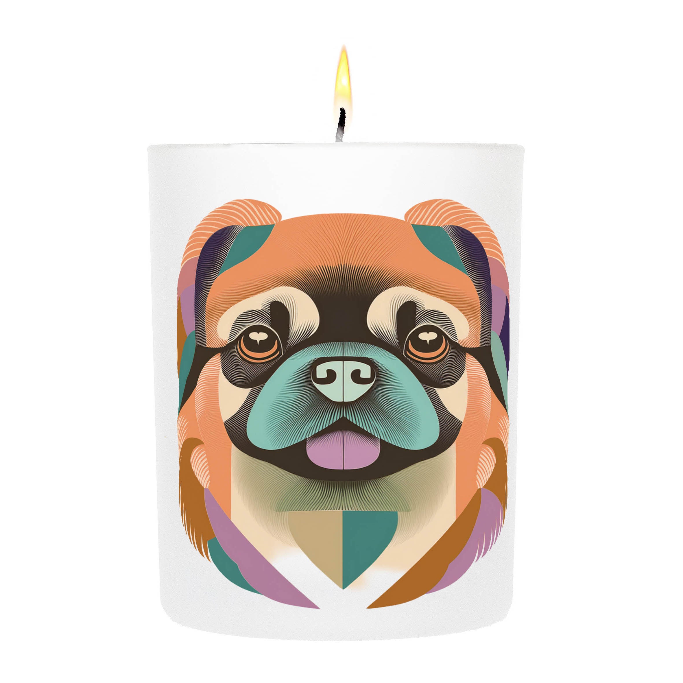 Pekingese Graphic Bold Dog Candle