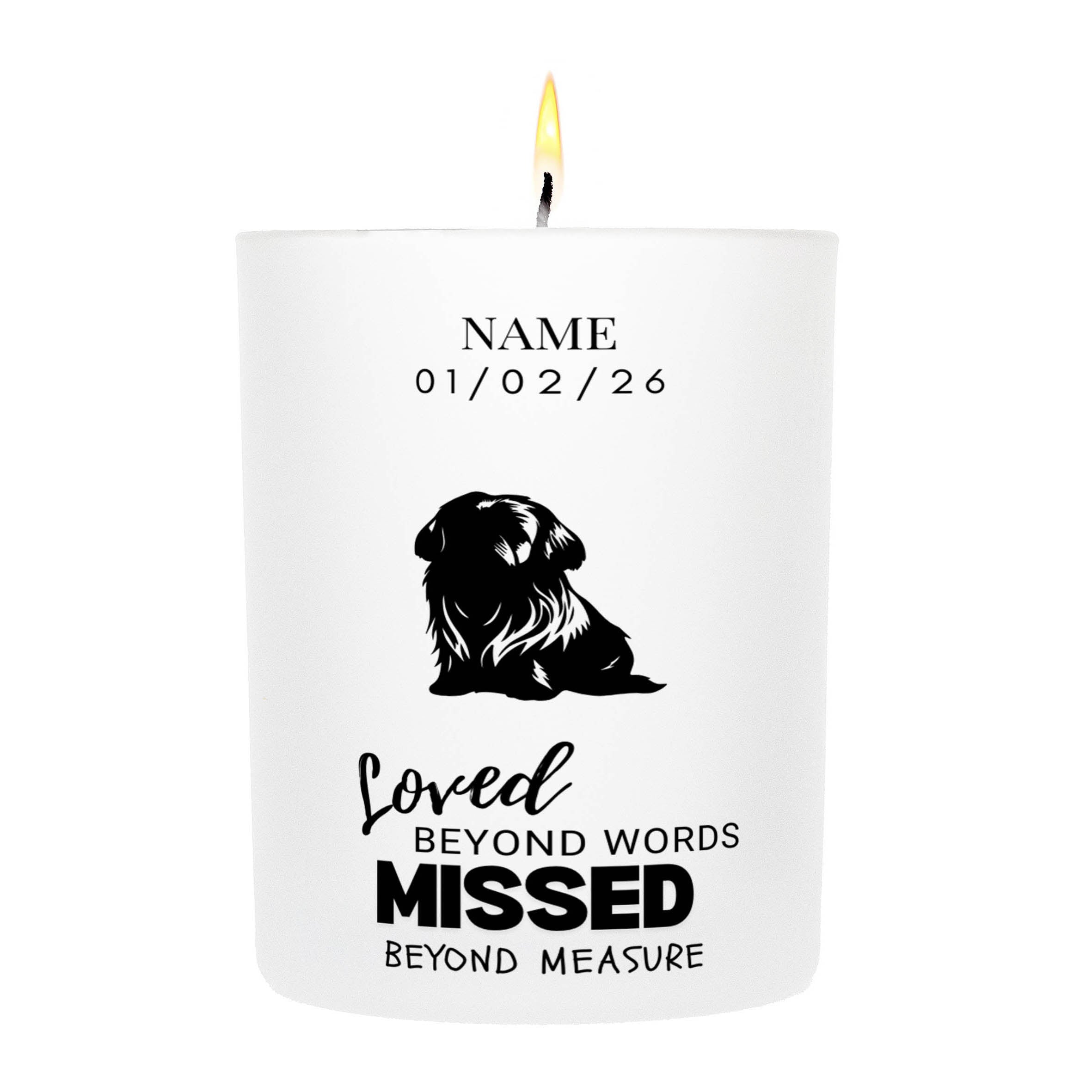 Pekingese – Loved Beyond Words, Missed Beyond Measure Custom Candle