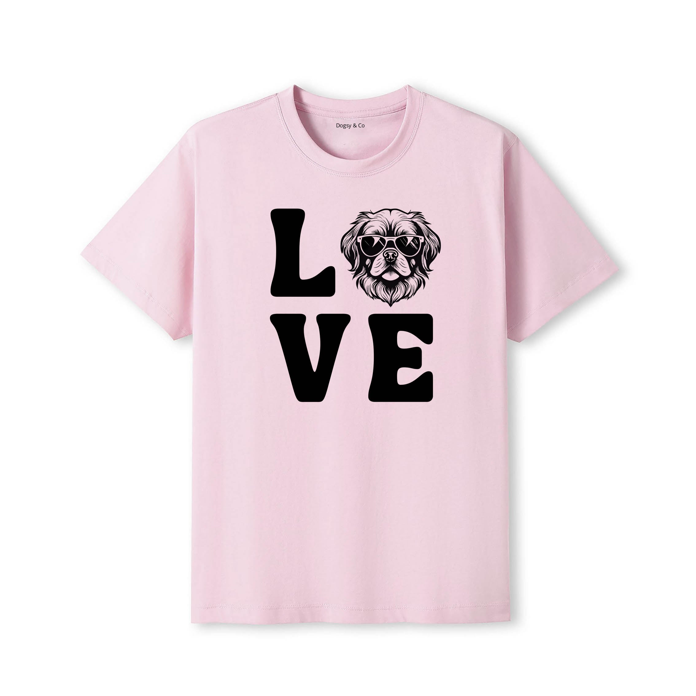 Pekingese LOVE DOGS Tshirt - Pink