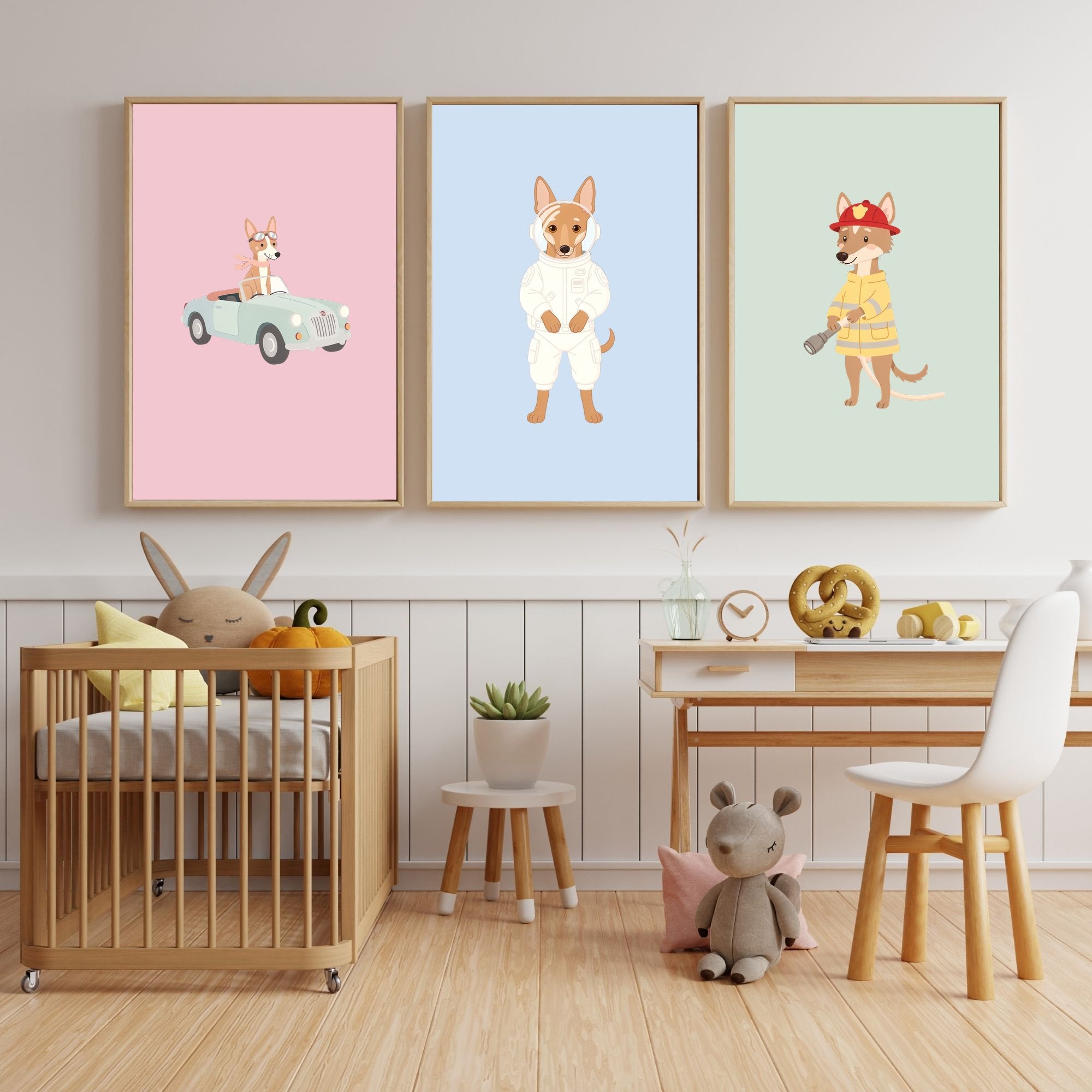 Pharaoh Hound Kids Nursery Wall Art Print Bundle — 22 Dog Costume Designs, 5 Colours, 6 Print Sizes | Digital Download