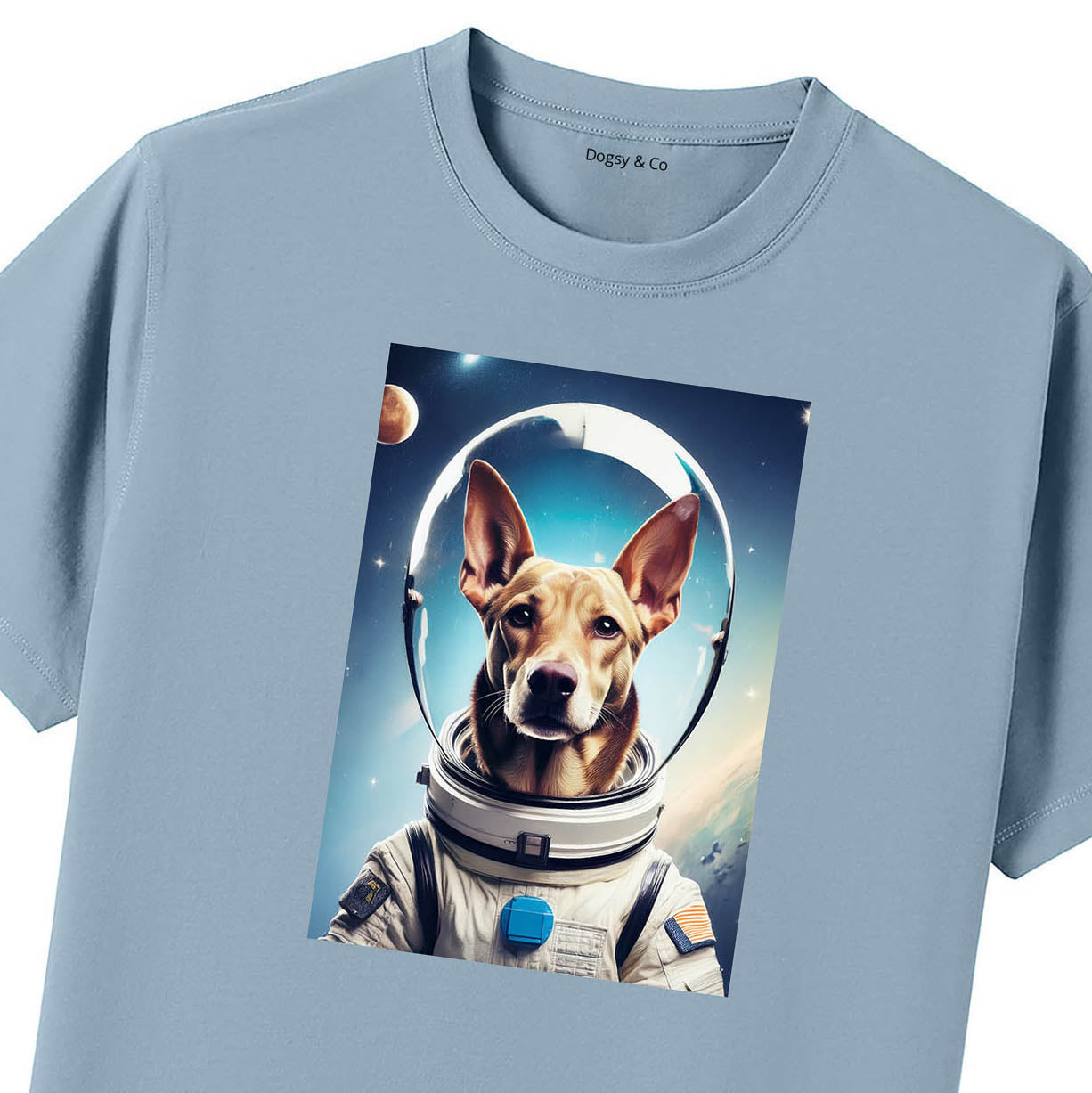 Blue T-Shirt Close Up