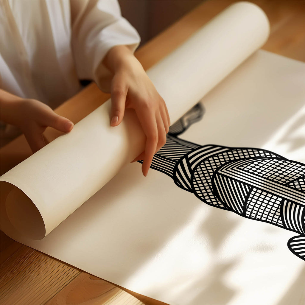 Pharaoh Hound Geometric Line Art mockup