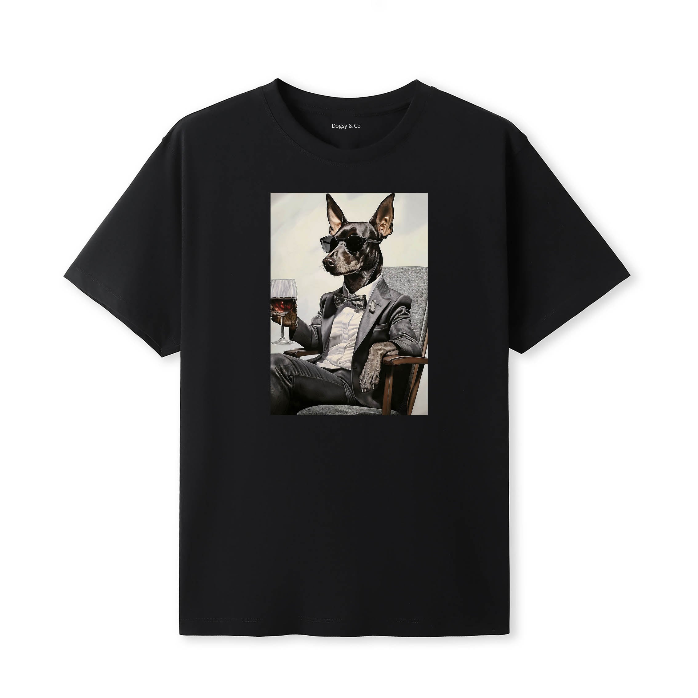 Miniature Pinscher distinguished gentleman dog t-shirt - black